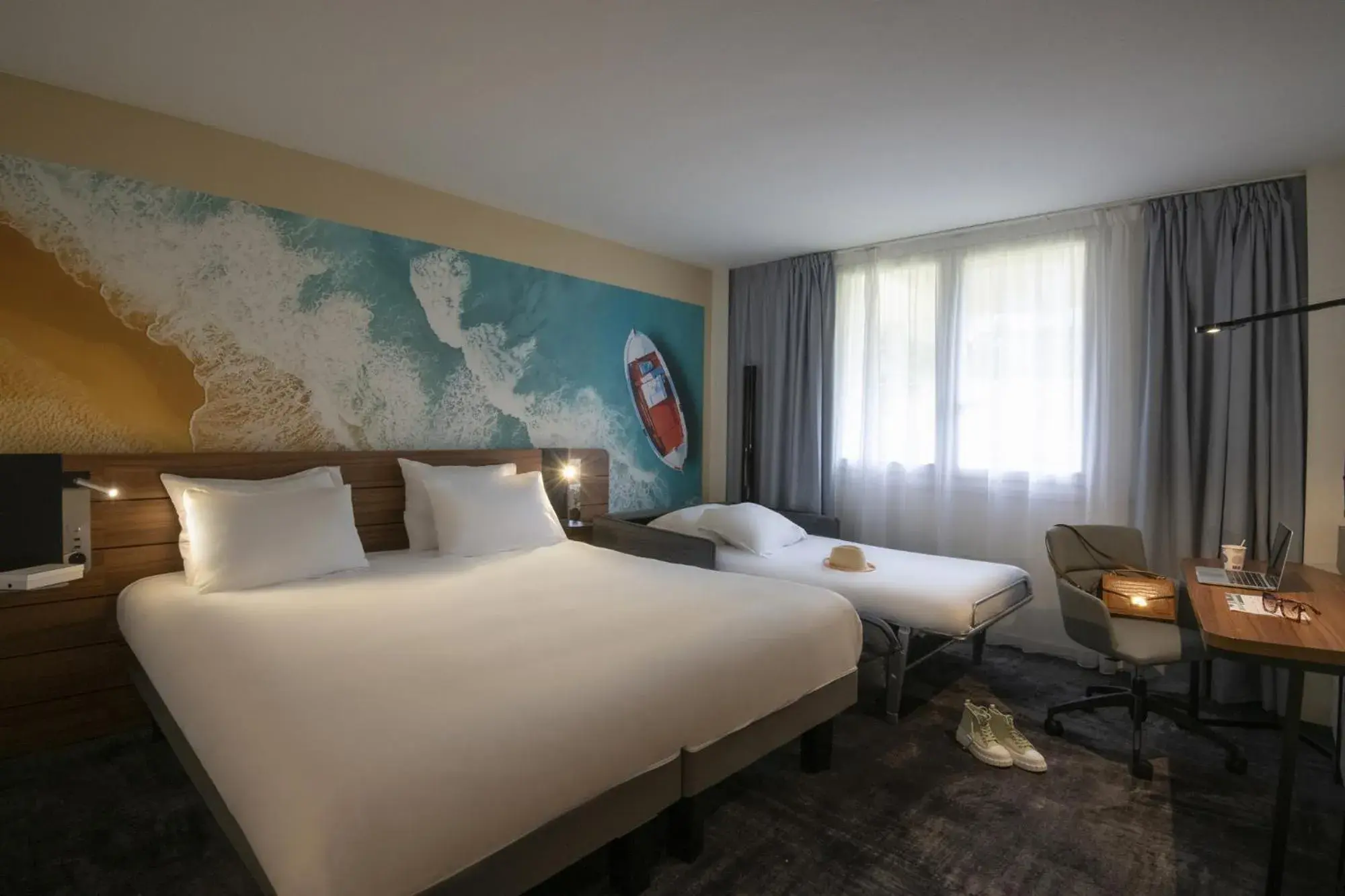 Superior Double Room with Sofa Bed and Pool View in Novotel Antibes Sophia Antipolis Superior Double Room with Sofa Bed and Pool View in Novotel Antibes Sophia Antipolis