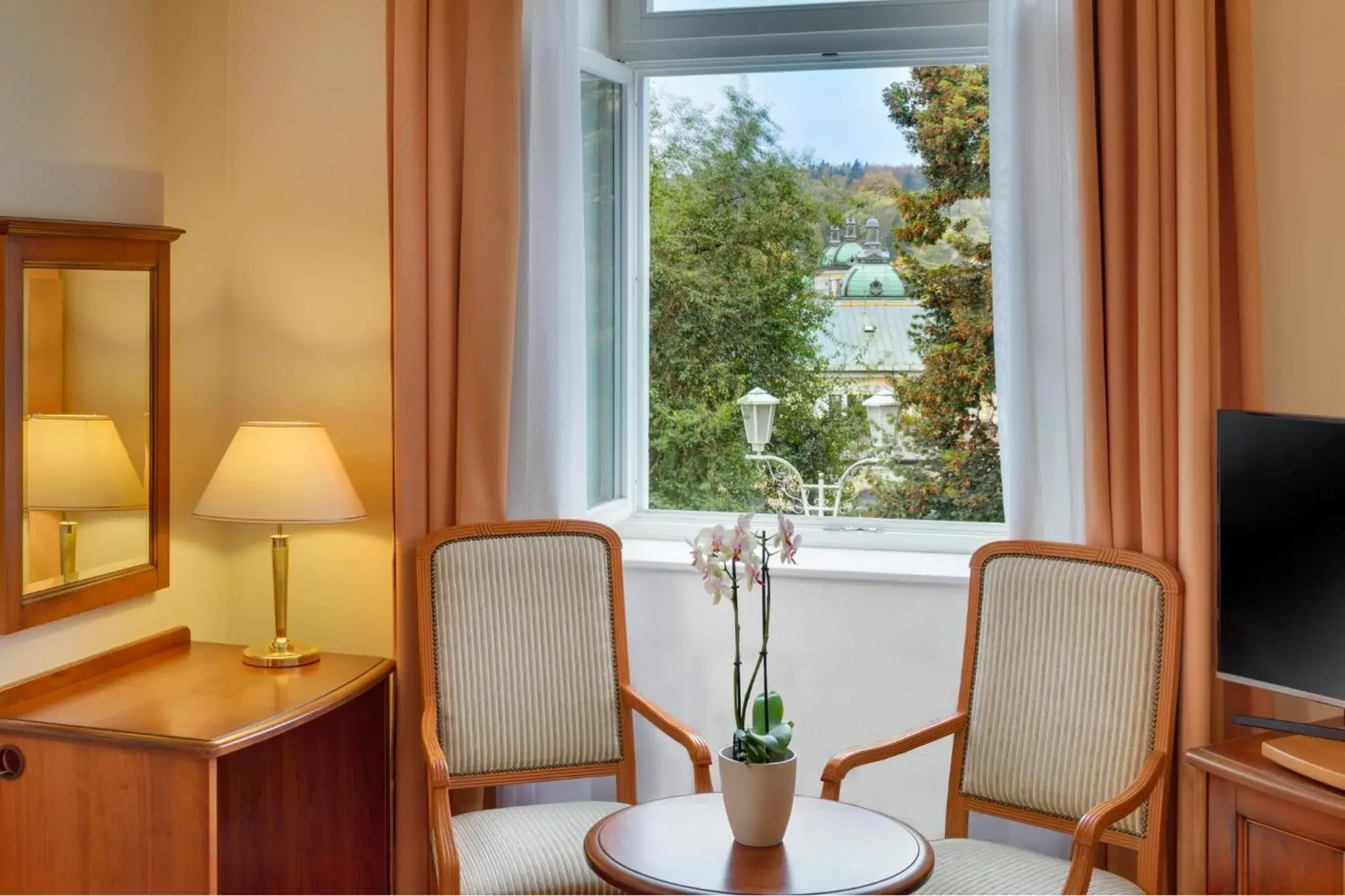 Superior Double or Twin Room with Garden View with Wellness and Fitness Access - single occupancy in Ensana Centrální Lázně - Maria Spa Superior Double or Twin Room with Garden View with Wellness and Fitness Access - single occupancy in Ensana Centrální Lázně - Maria Spa