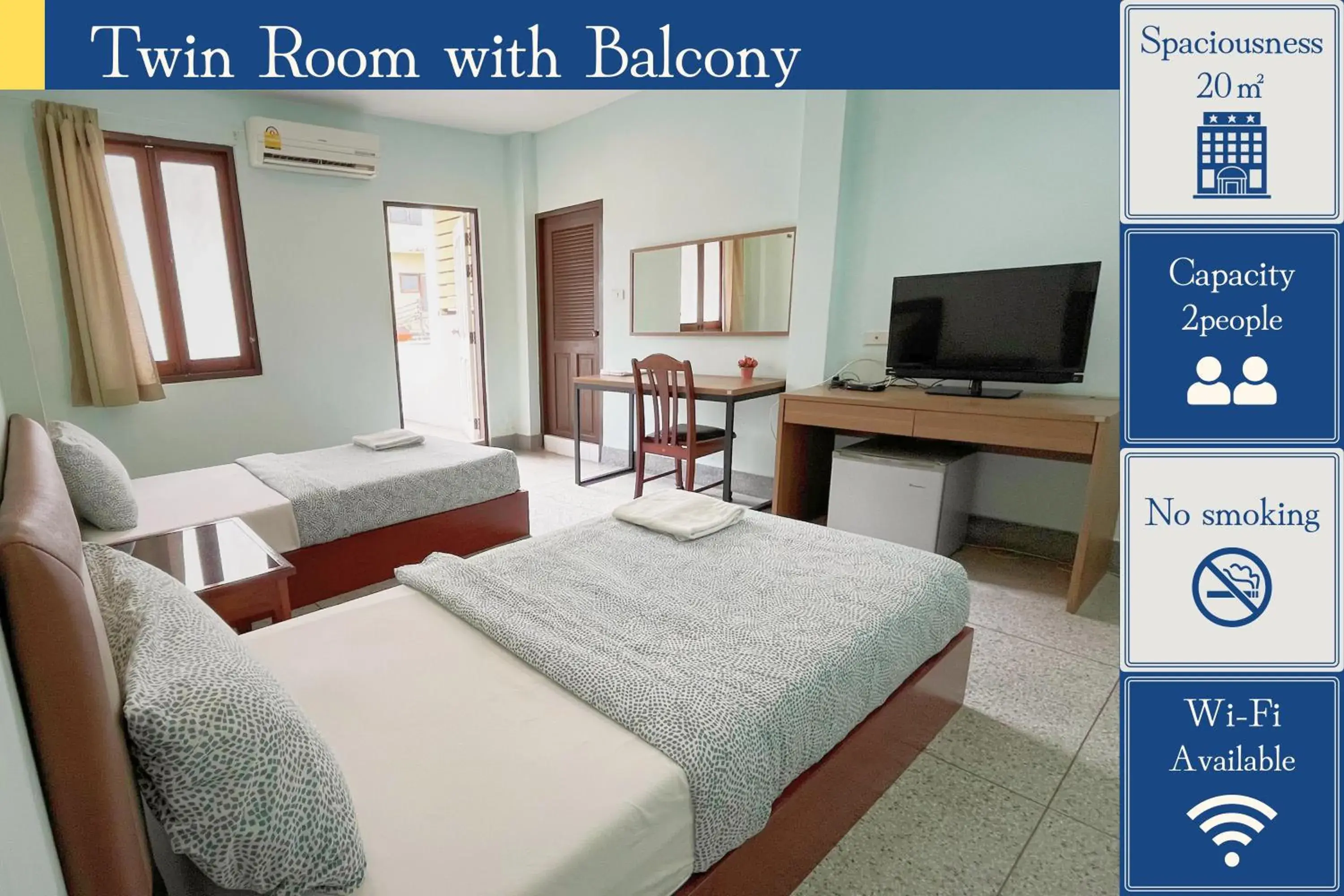 Twin Room with Balcony in Excel Hotel Bangkok former Sri Krungthep Hotel Twin Room with Balcony in Excel Hotel Bangkok former Sri Krungthep Hotel