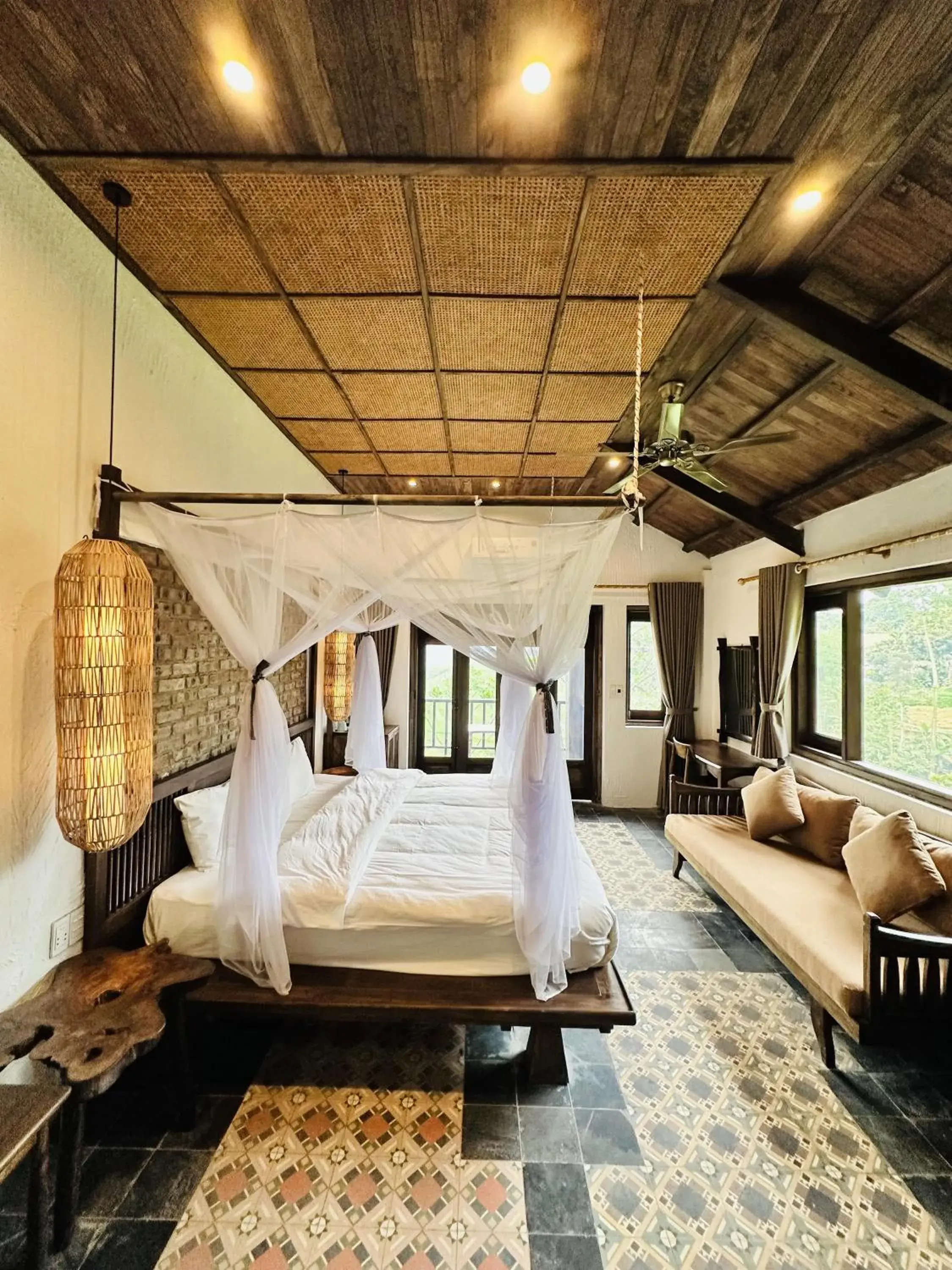 Junior Suite with Mountain View in PU LUONG BOUTIQUE GARDEN Junior Suite with Mountain View in PU LUONG BOUTIQUE GARDEN