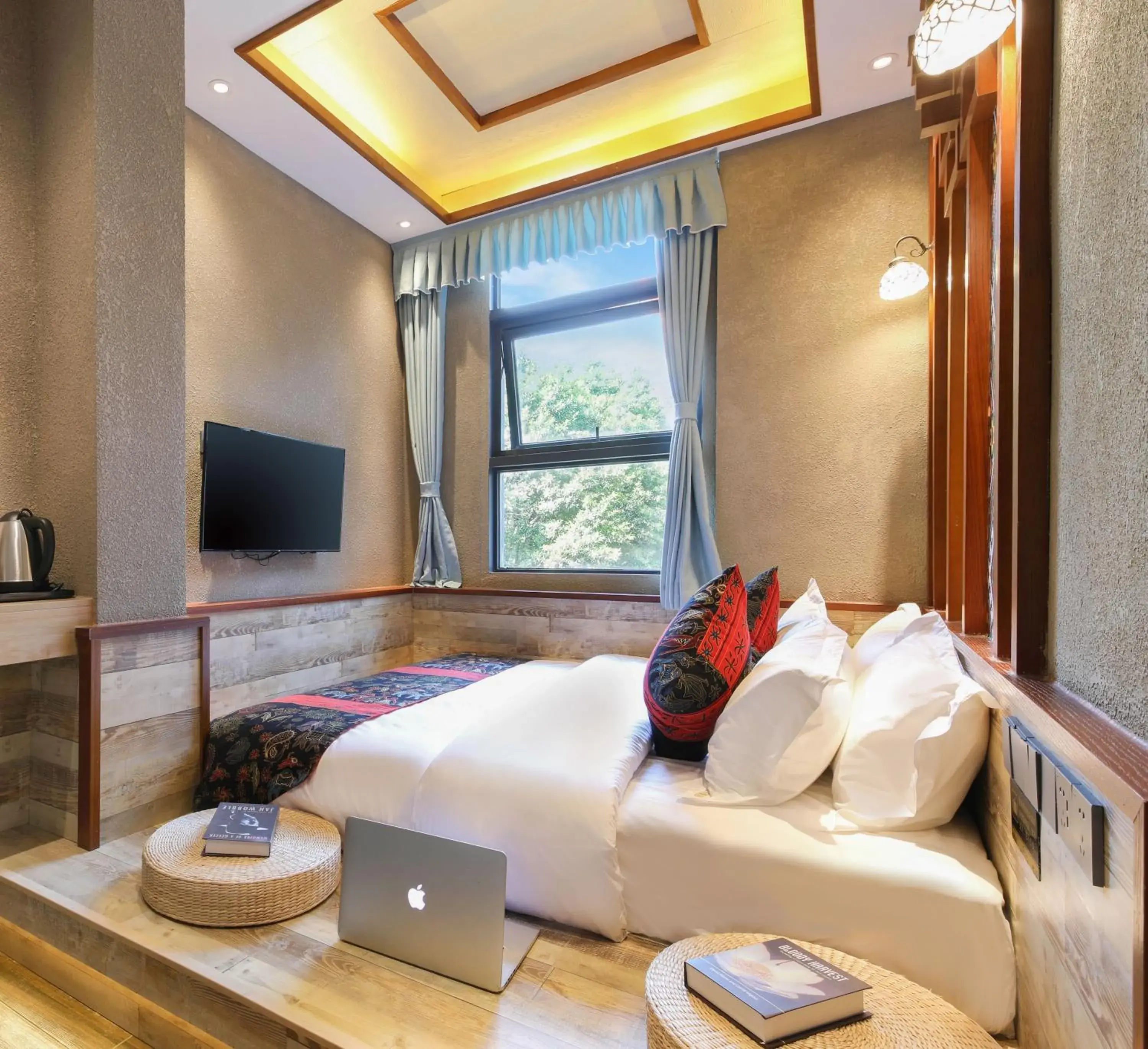 Queen Room with Garden View in Zou Qu Ye Travel Hotel Queen Room with Garden View in Zou Qu Ye Travel Hotel