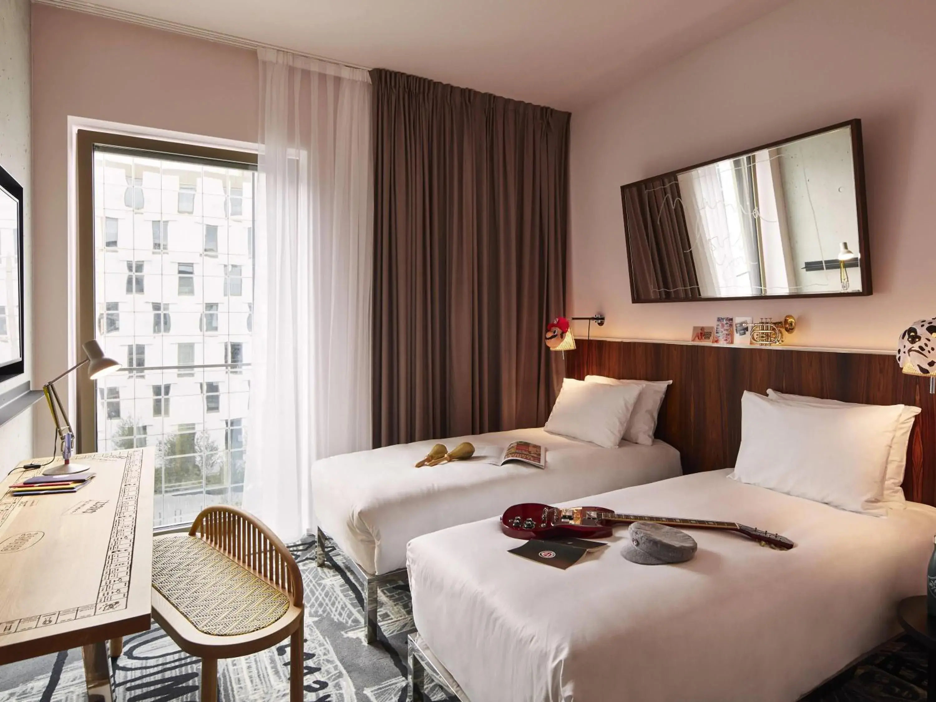 Medium Mama Twin Room in Mama Shelter Luxembourg Medium Mama Twin Room in Mama Shelter Luxembourg