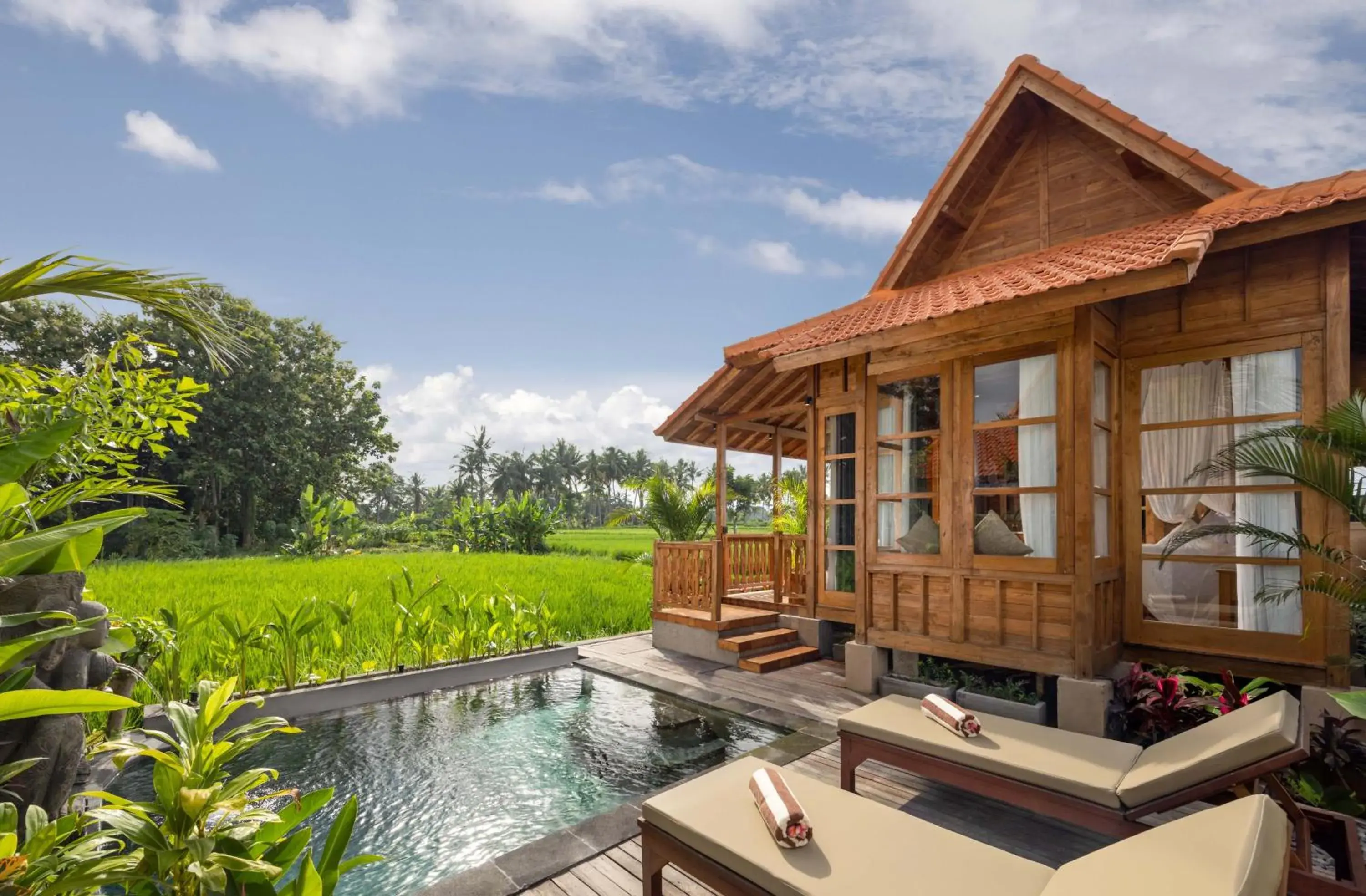 One-Bedroom Wooden Pool Villa with Rice Field View in The Kalyana Ubud Resort One-Bedroom Wooden Pool Villa with Rice Field View in The Kalyana Ubud Resort