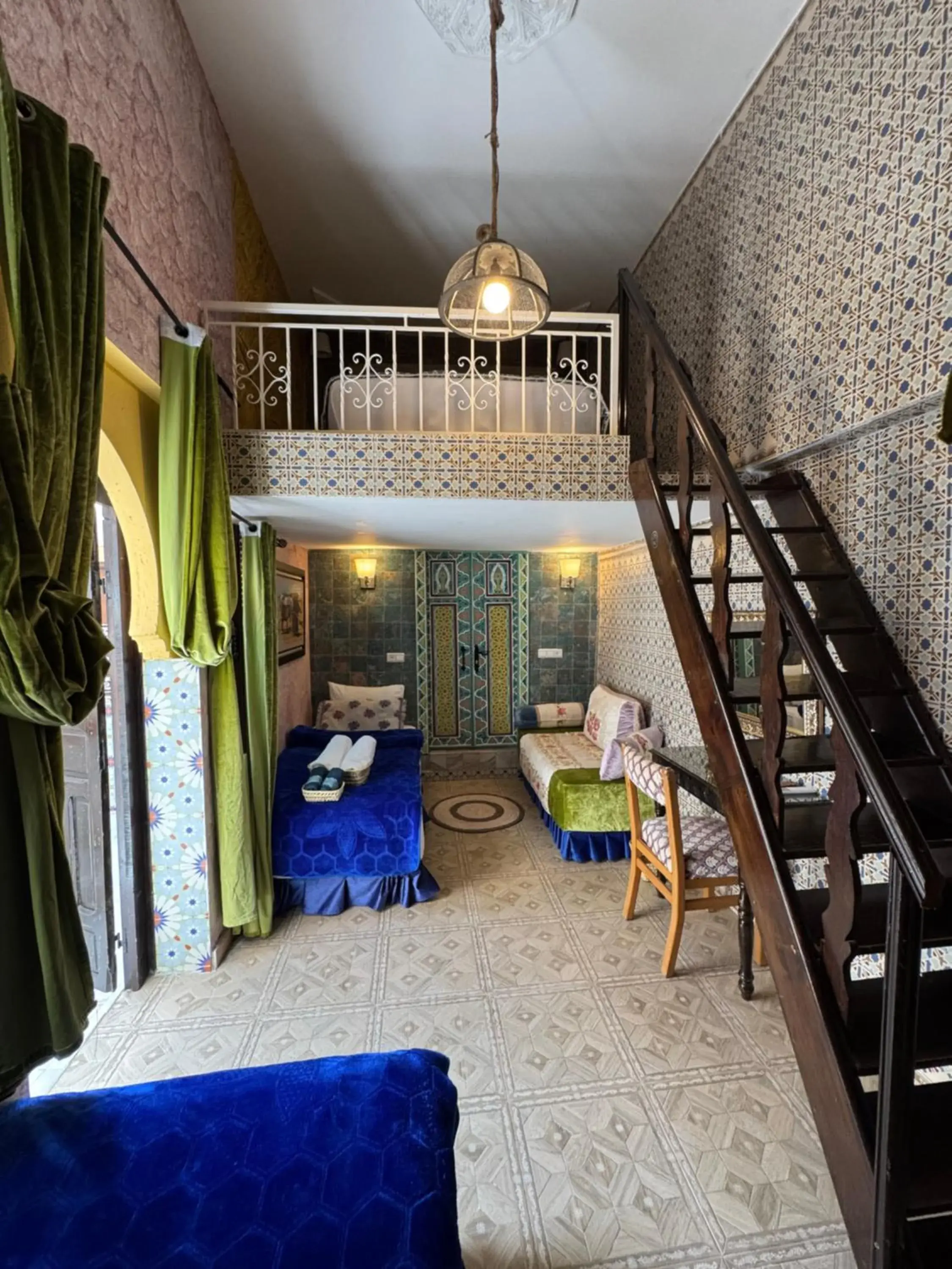 Quadruple Room with Bathroom in RIAD ESMERALDA By Dar Ouezzani Quadruple Room with Bathroom in RIAD ESMERALDA By Dar Ouezzani
