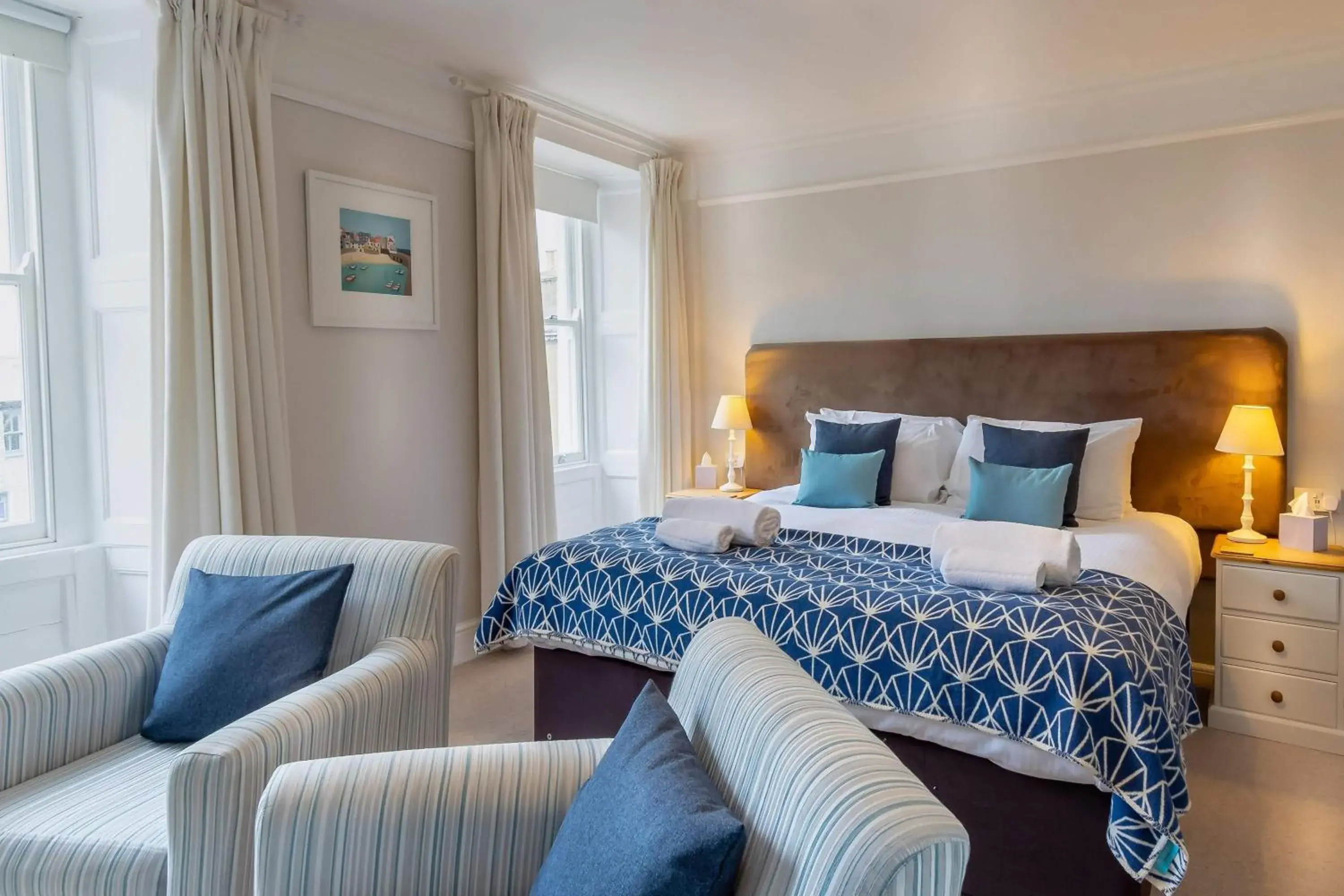 Double or Twin Room with Sea View in Marazion Hotel Double or Twin Room with Sea View in Marazion Hotel