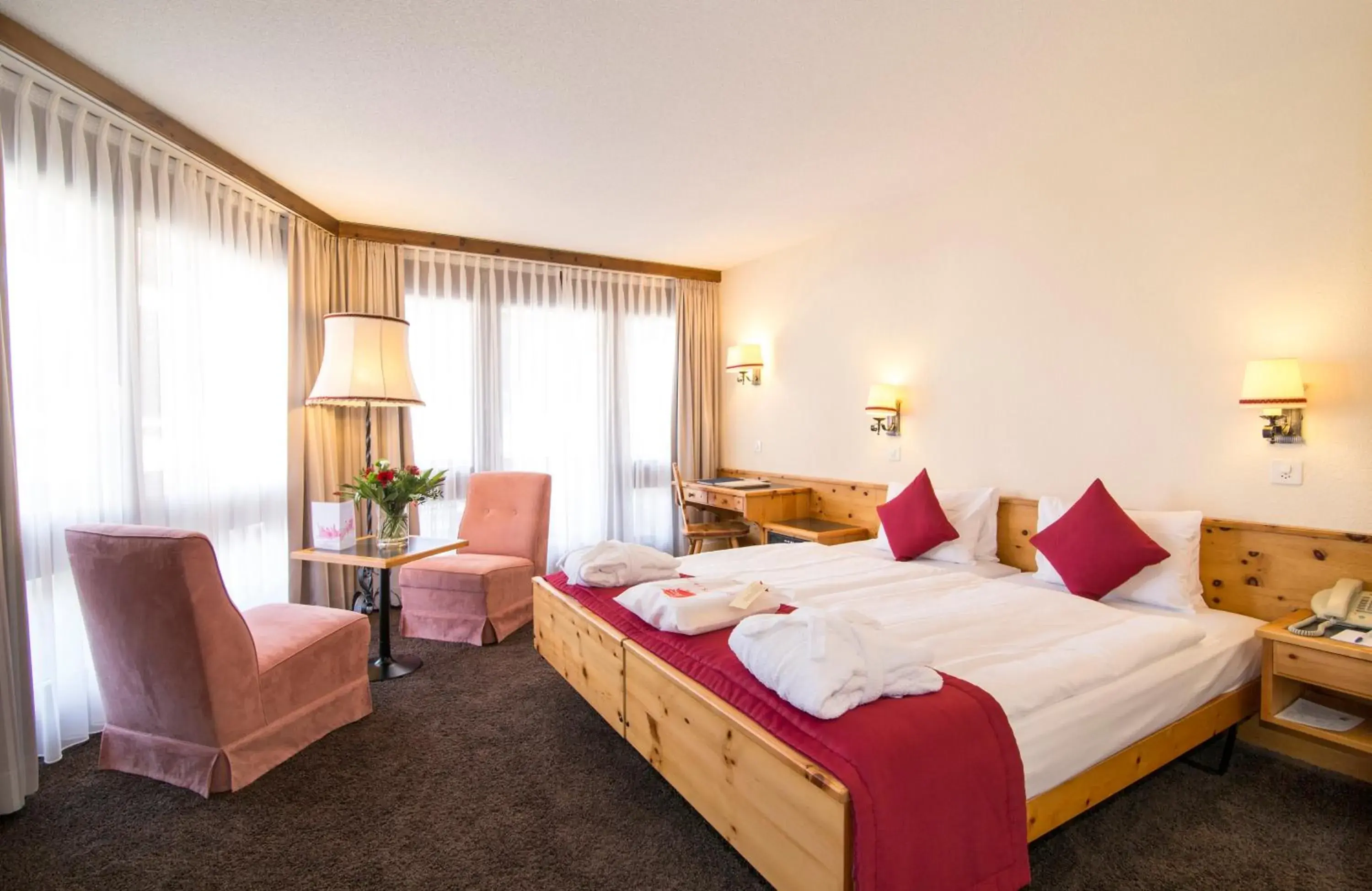 Budget Room Panorama with Balcony in Central Sporthotel Davos Budget Room Panorama with Balcony in Central Sporthotel Davos