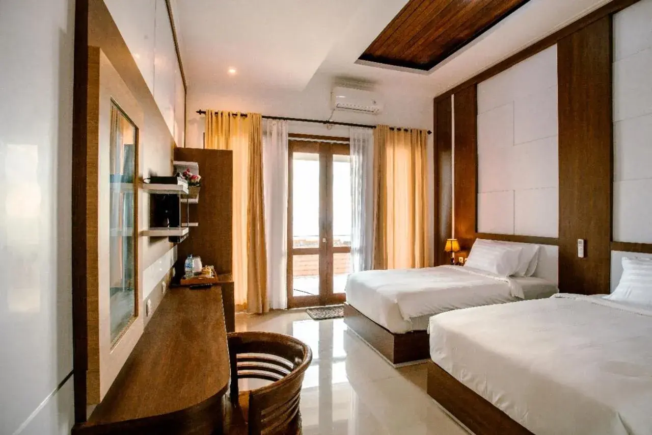 Deluxe Twin Room in Nusa Sedayu Hotel By Ocean View Deluxe Twin Room in Nusa Sedayu Hotel By Ocean View