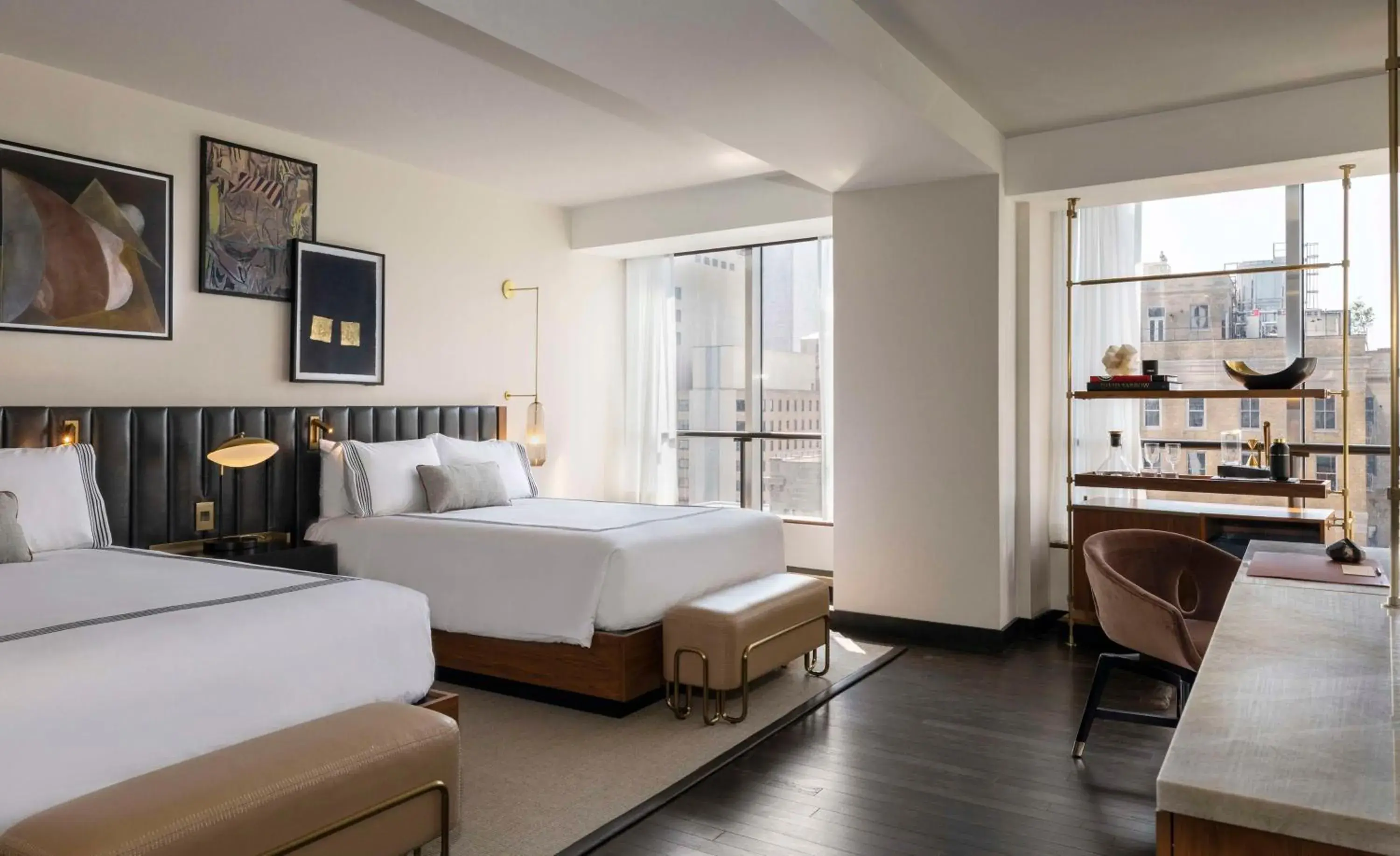 Queen Room with Two Queen Beds in Thompson Dallas, by Hyatt Queen Room with Two Queen Beds in Thompson Dallas, by Hyatt