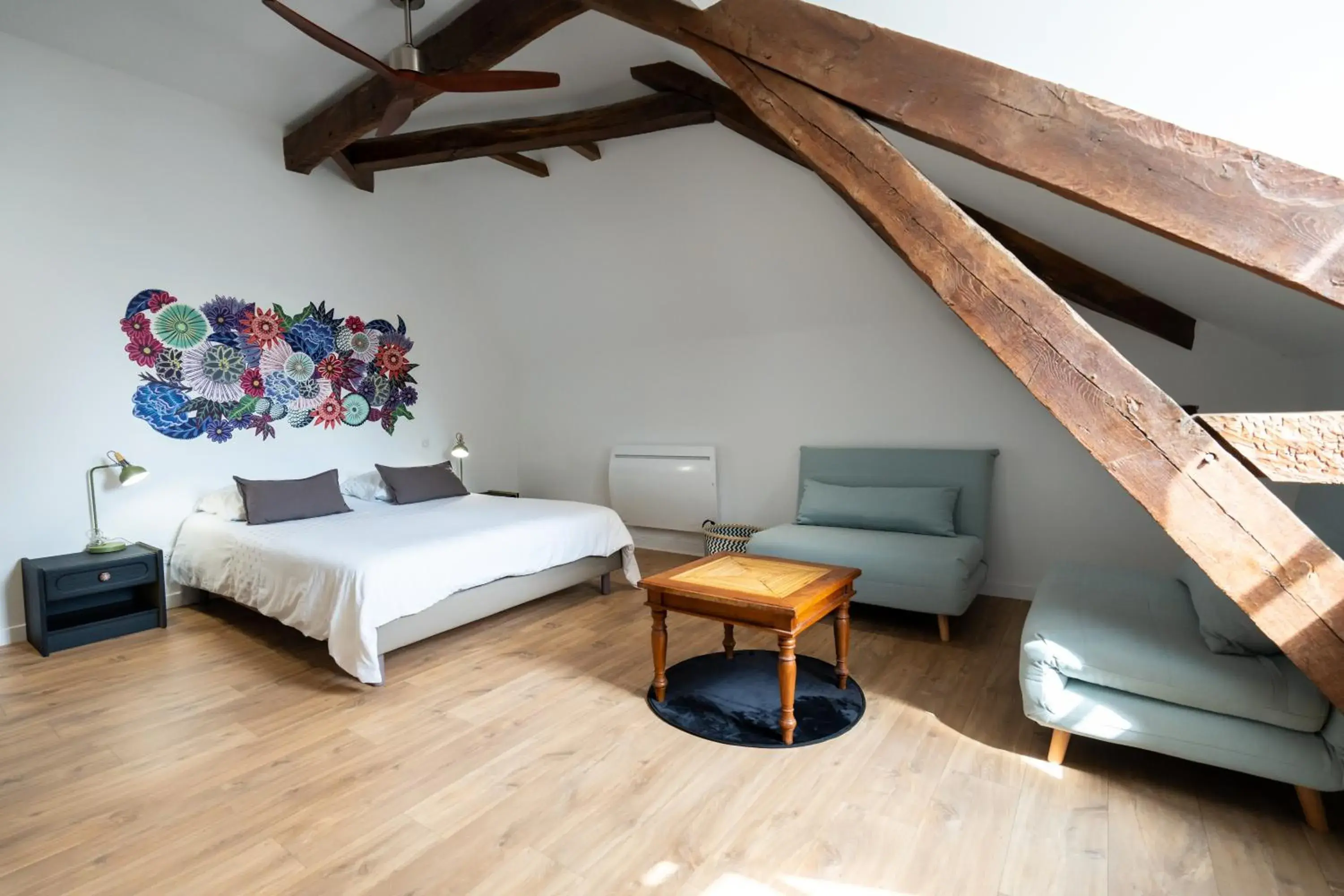 Quadruple Room with Private Bathroom - single occupancy in Chambres d'Hôtes Gaïnaa Quadruple Room with Private Bathroom - single occupancy in Chambres d'Hôtes Gaïnaa