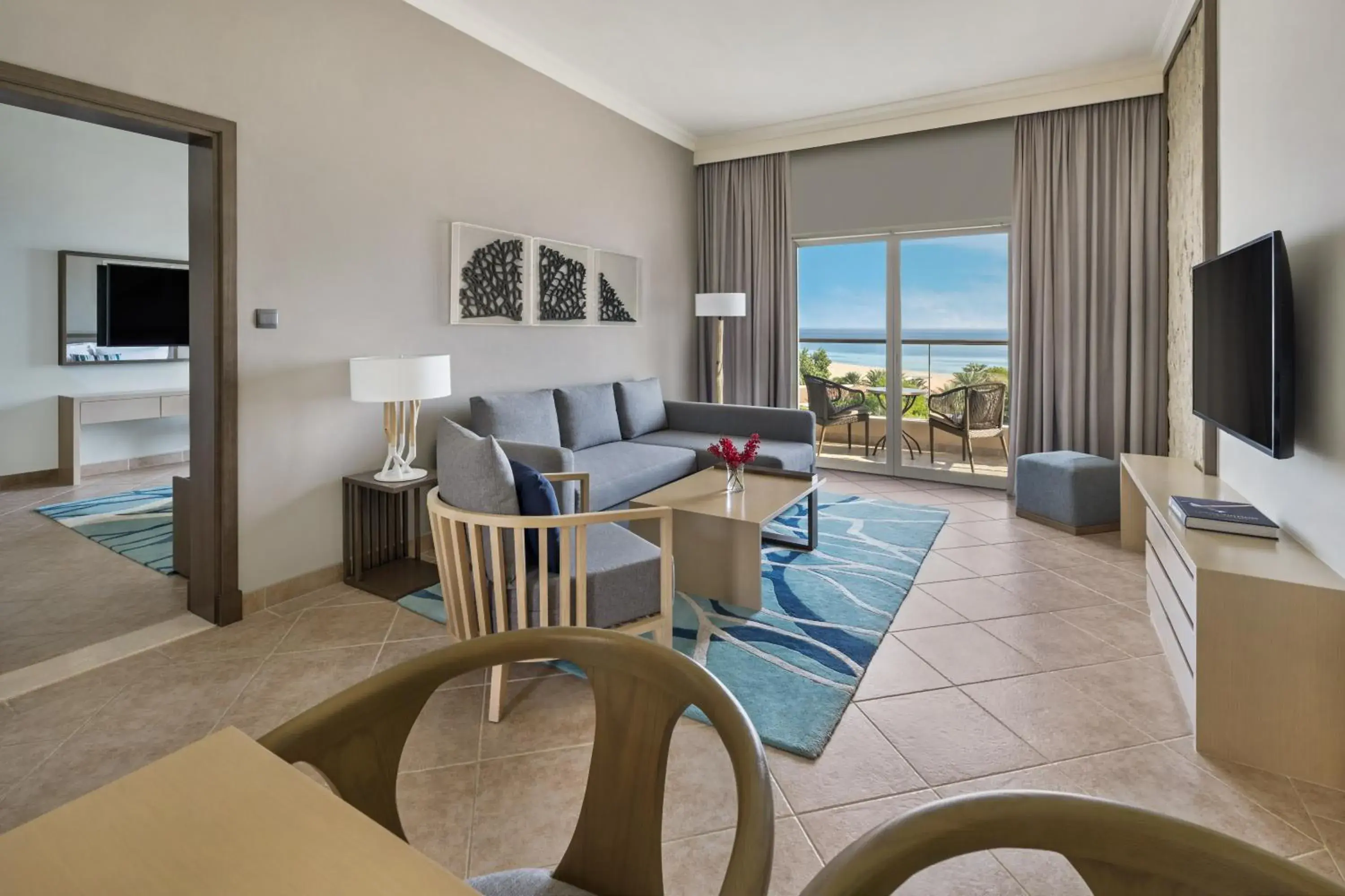 Ocean View One Bedroom Suite with Balcony in Fujairah Rotana Resort & Spa - Al Aqah Beach Ocean View One Bedroom Suite with Balcony in Fujairah Rotana Resort & Spa - Al Aqah Beach