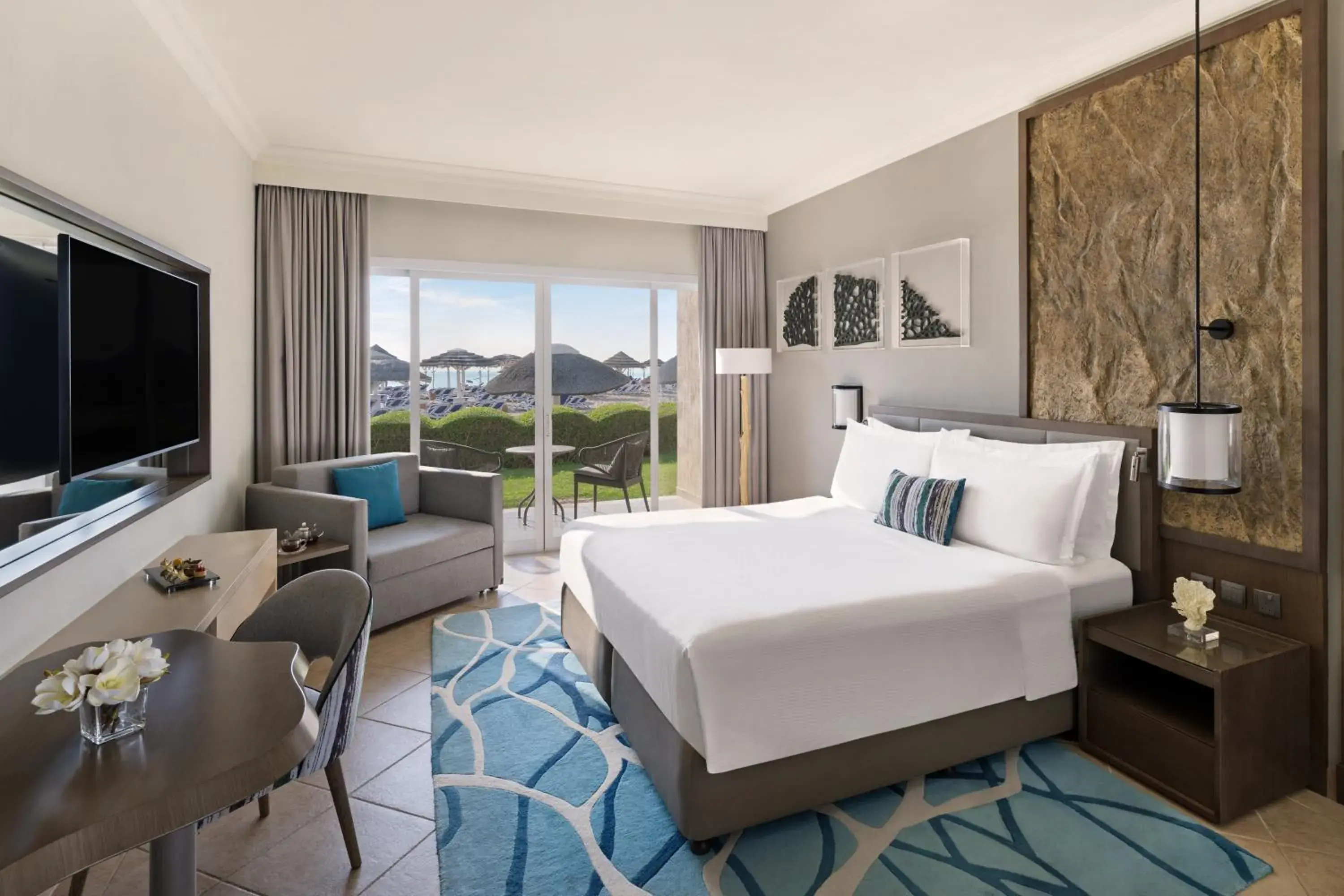 Ocean Front Room with Terrace - King Bed in Fujairah Rotana Resort & Spa - Al Aqah Beach Ocean Front Room with Terrace - King Bed in Fujairah Rotana Resort & Spa - Al Aqah Beach