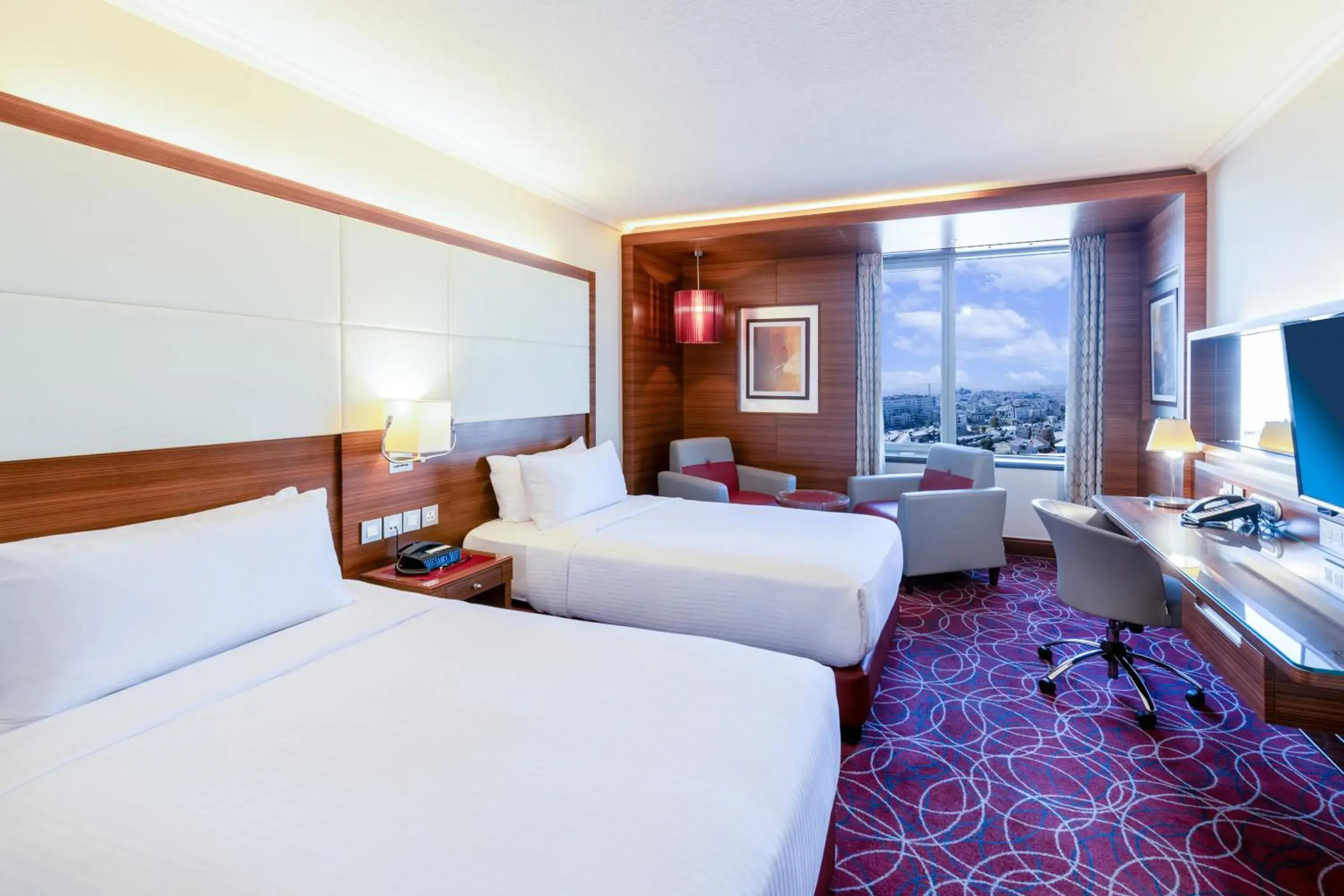 Premium Twin Room with City View - Smoking in Crowne Plaza Amman by IHG Premium Twin Room with City View - Smoking in Crowne Plaza Amman by IHG