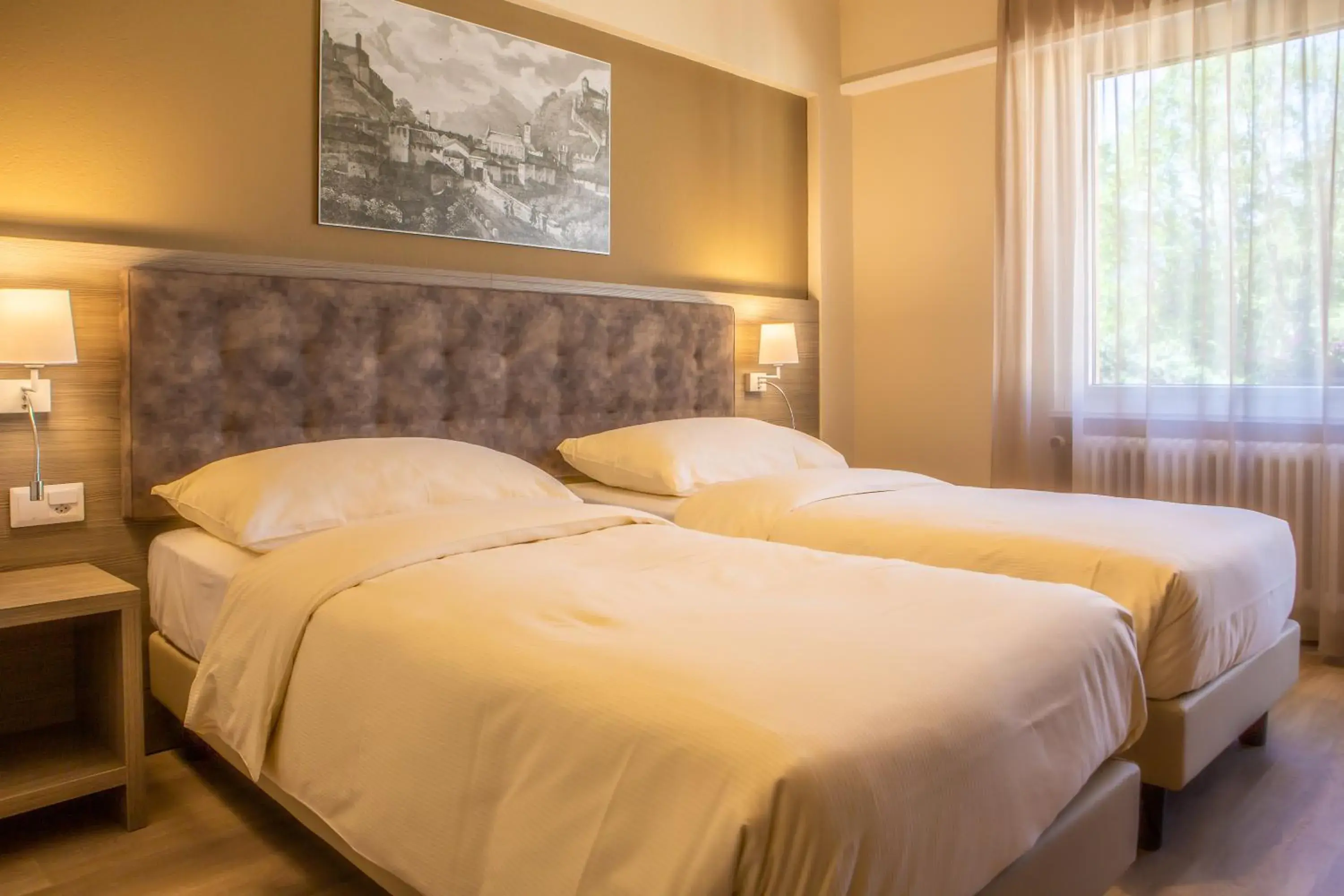 Comfort Double or Twin Room with Balcony and Castle View in Hotel Unione Comfort Double or Twin Room with Balcony and Castle View in Hotel Unione