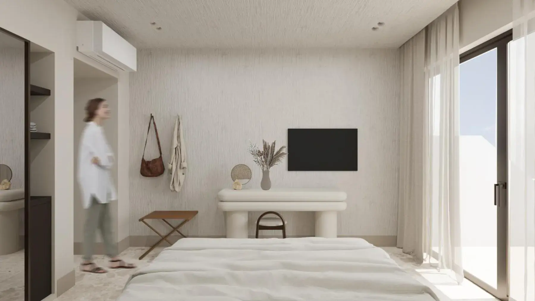 Twin Room Inland View in Atlantica Thalassa Hotel Twin Room Inland View in Atlantica Thalassa Hotel