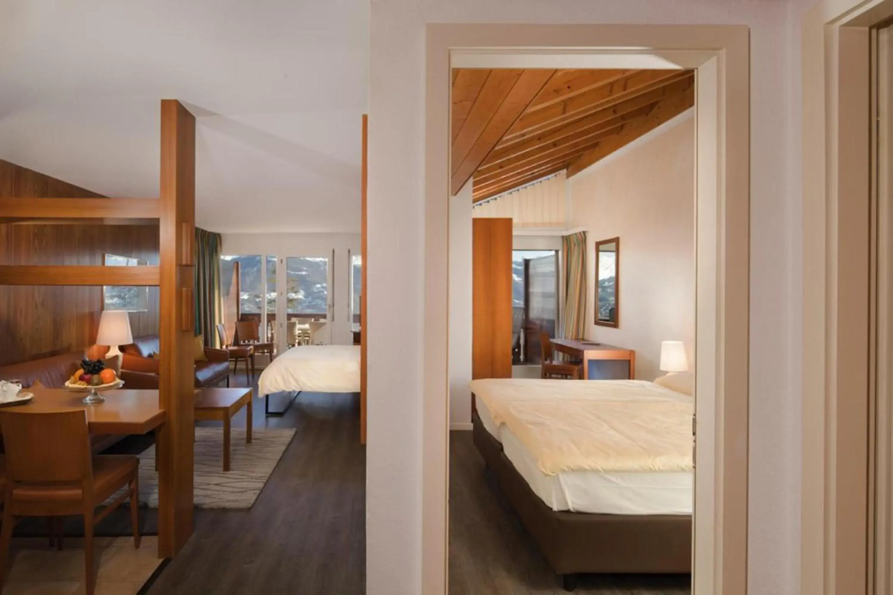 Executive Quadruple Room with Balcony and Mountain View in Hotel Helvetia Intergolf Executive Quadruple Room with Balcony and Mountain View in Hotel Helvetia Intergolf