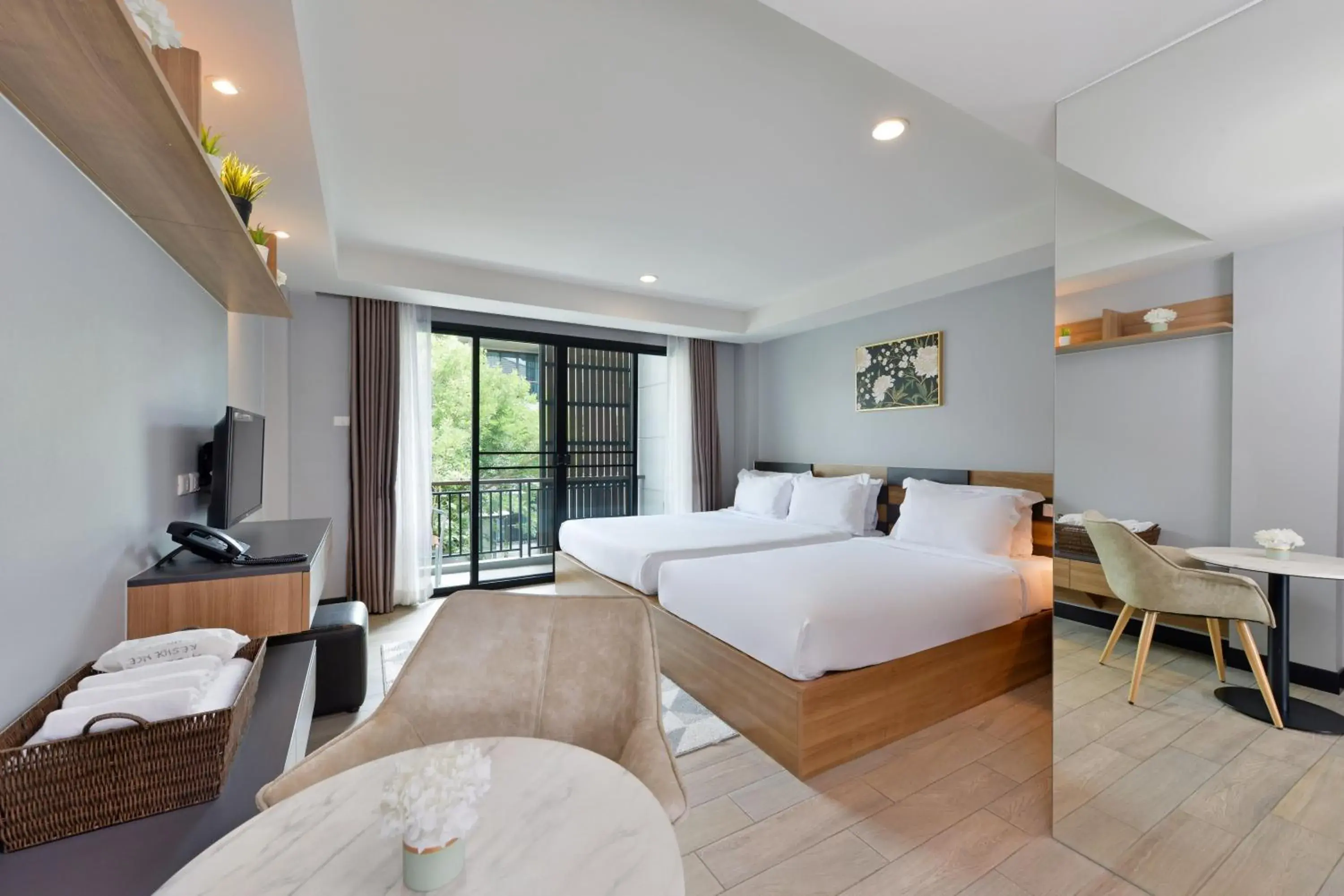 Standard Twin Room with Garden View in Raweewan Residence hotel Standard Twin Room with Garden View in Raweewan Residence hotel