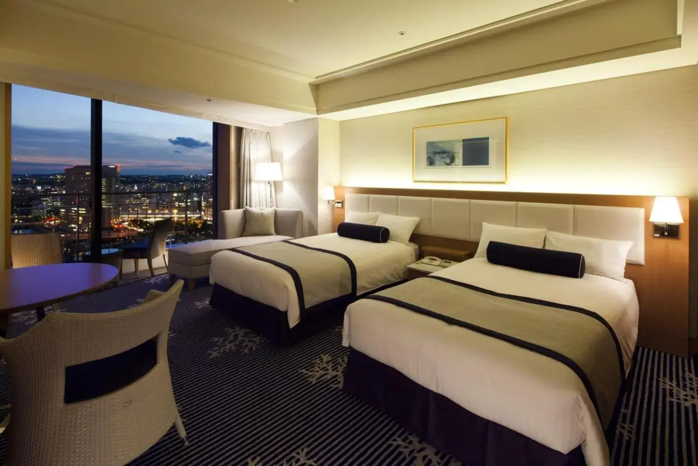 Bay Club Floor - Non-Smoking - Twin Room with Park View in The Yokohama Bay Hotel Tokyu Bay Club Floor - Non-Smoking - Twin Room with Park View in The Yokohama Bay Hotel Tokyu