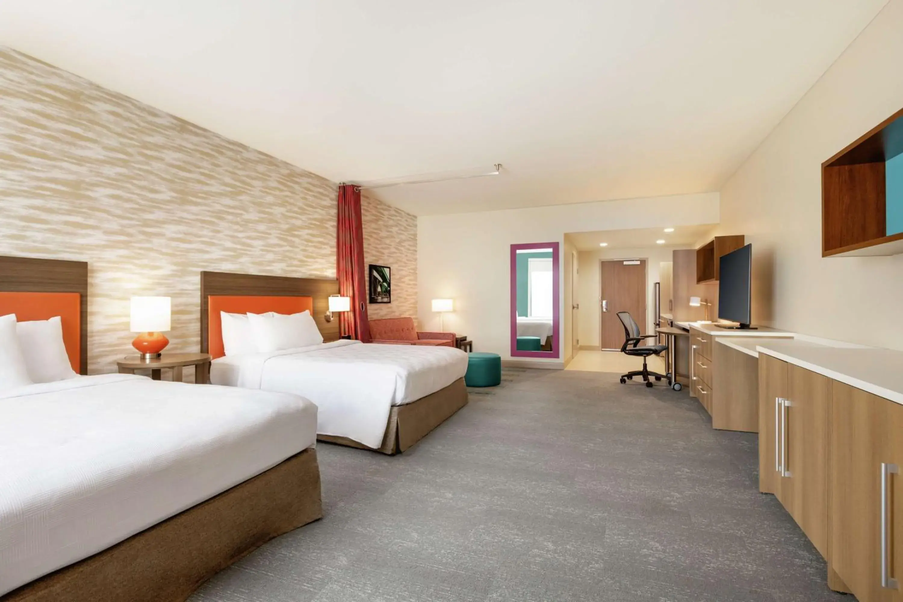 Queen Studio with Two Queen Beds - Mobility Access/Non-Smoking in Home2 Suites by Hilton New Brunswick, NJ Queen Studio with Two Queen Beds - Mobility Access/Non-Smoking in Home2 Suites by Hilton New Brunswick, NJ