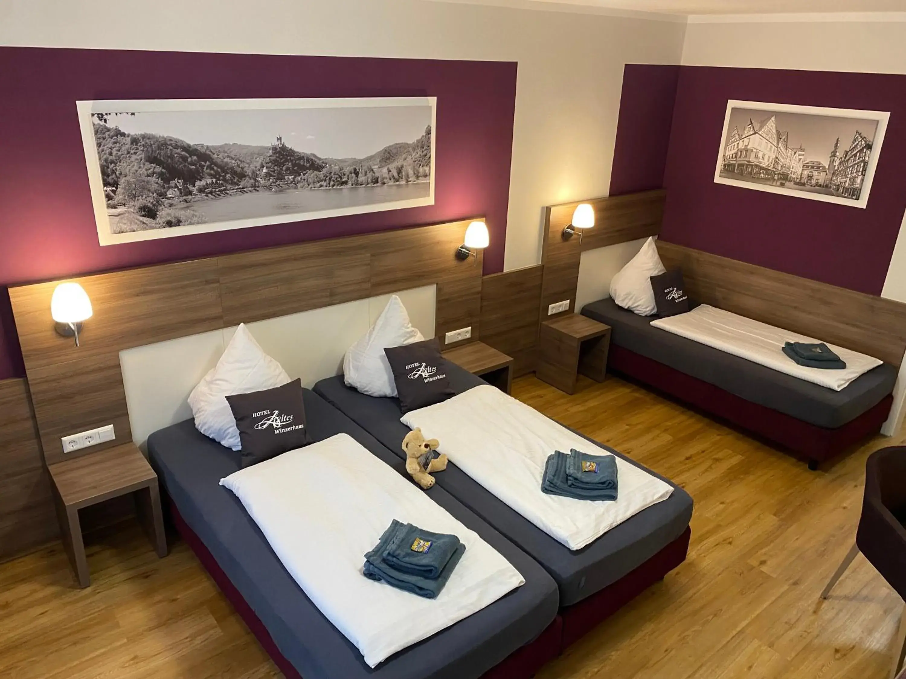 Triple Room with Terrace And Residential Area View in Hotel Altes Winzerhaus Triple Room with Terrace And Residential Area View in Hotel Altes Winzerhaus