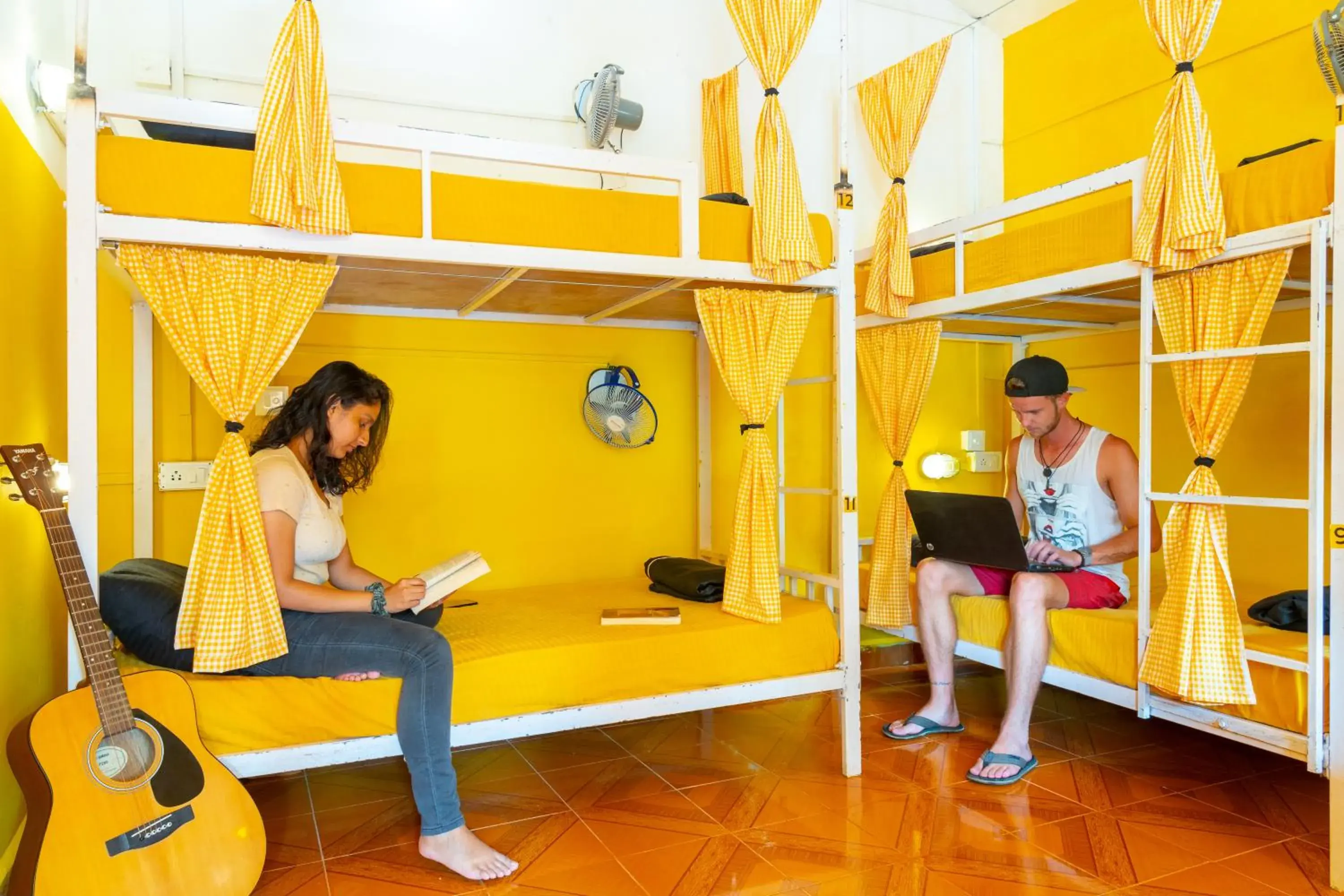 Bed in 4-Bed Mixed Dormitory Room in Whoopers Hostel Palolem Bed in 4-Bed Mixed Dormitory Room in Whoopers Hostel Palolem