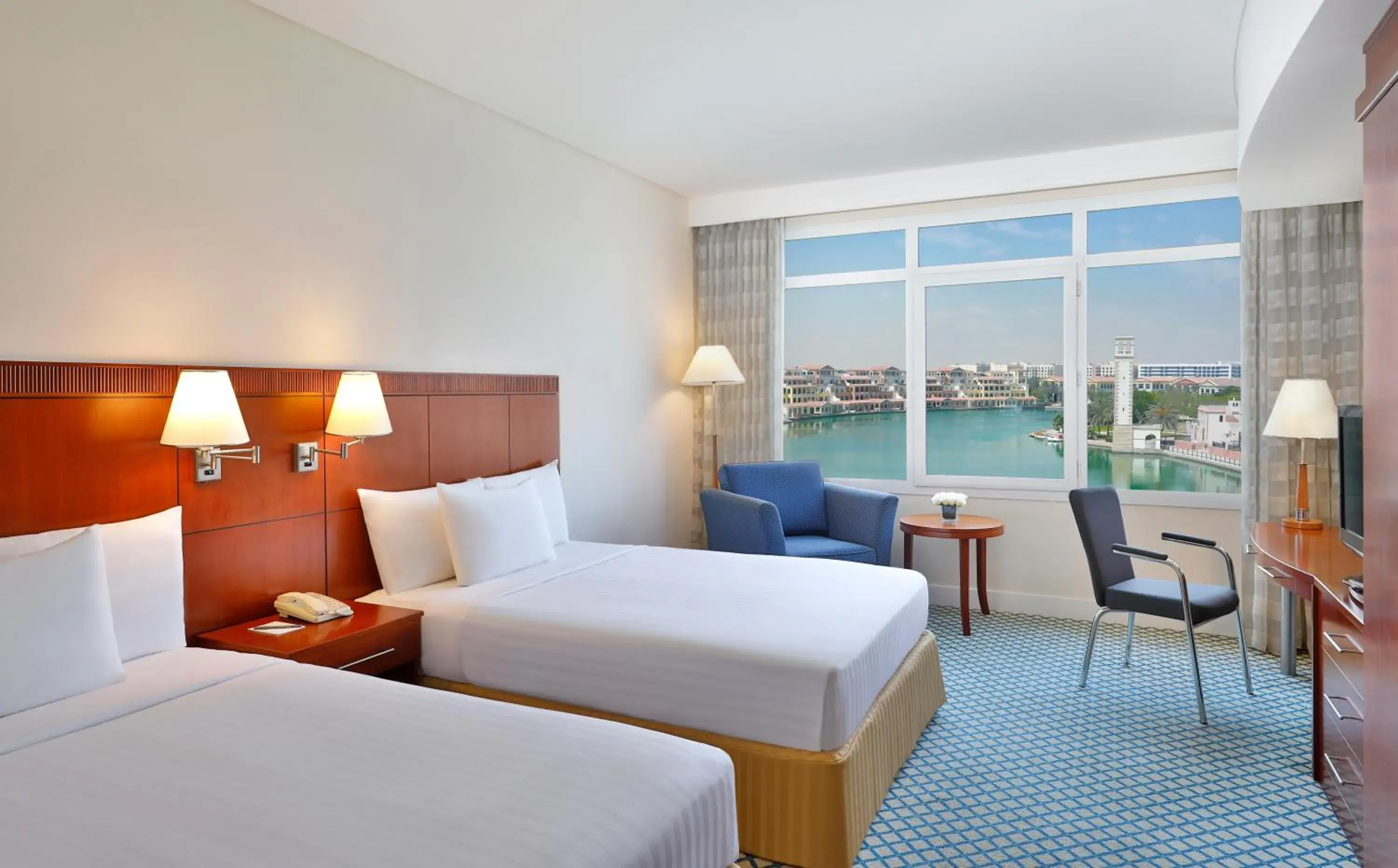 Lake View Deluxe Twin Room in Copthorne Lakeview Hotel Dubai, Green Community Lake View Deluxe Twin Room in Copthorne Lakeview Hotel Dubai, Green Community
