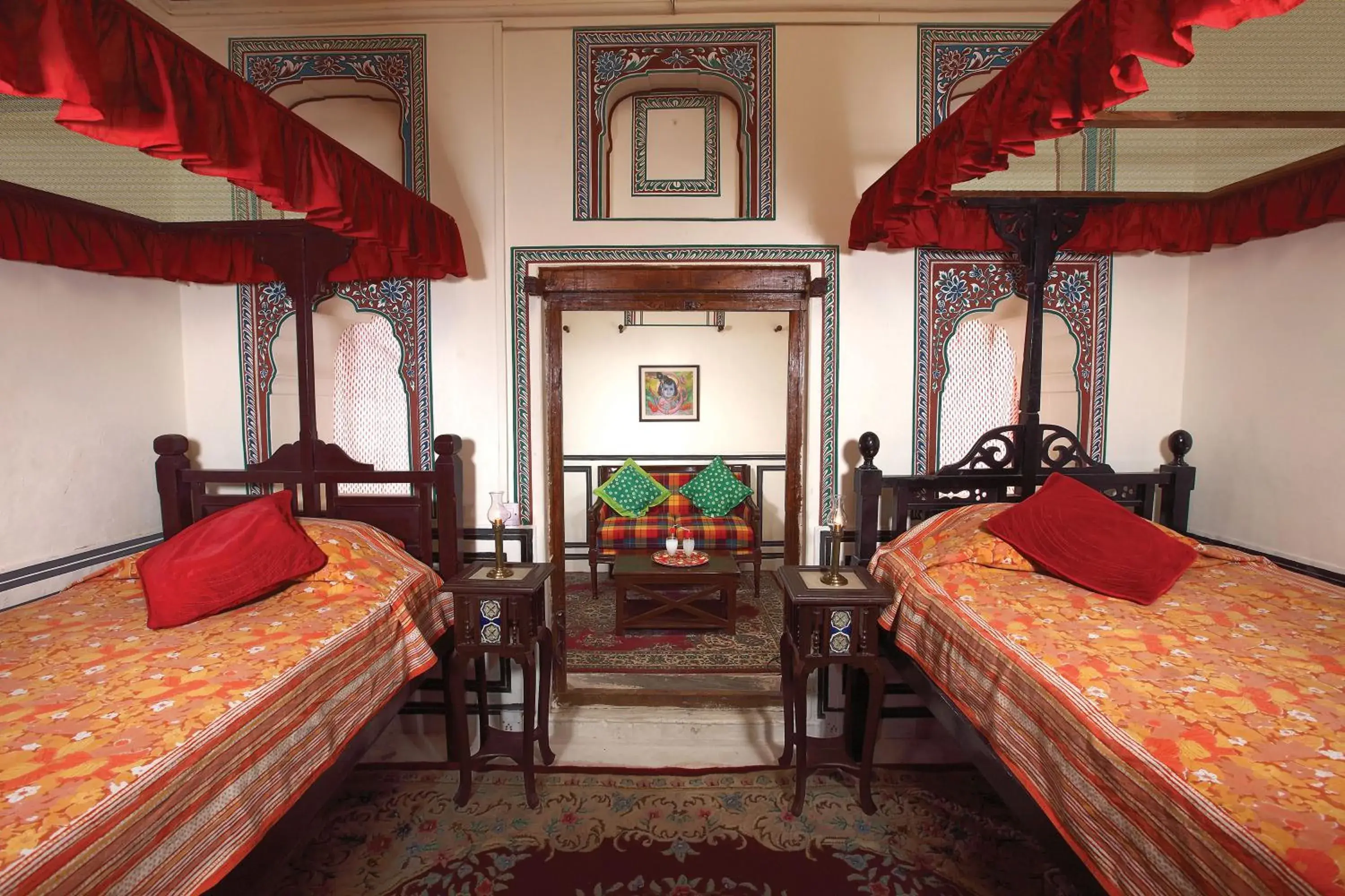 Deluxe Double Room in Hotel Mandawa Haveli Deluxe Double Room in Hotel Mandawa Haveli