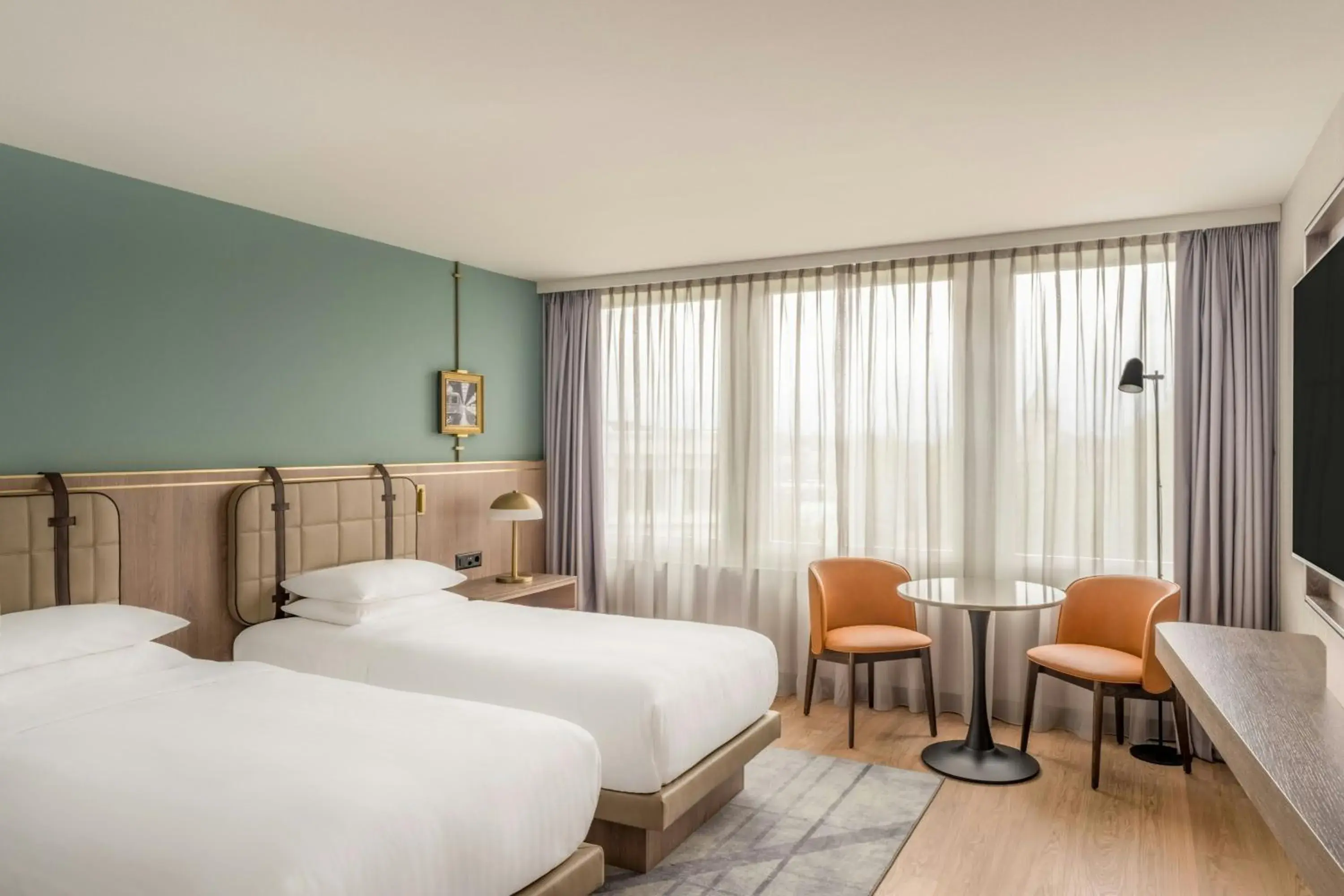 Superior Guest Room with Two Single Beds - Main Building in Zurich Marriott Hotel Superior Guest Room with Two Single Beds - Main Building in Zurich Marriott Hotel