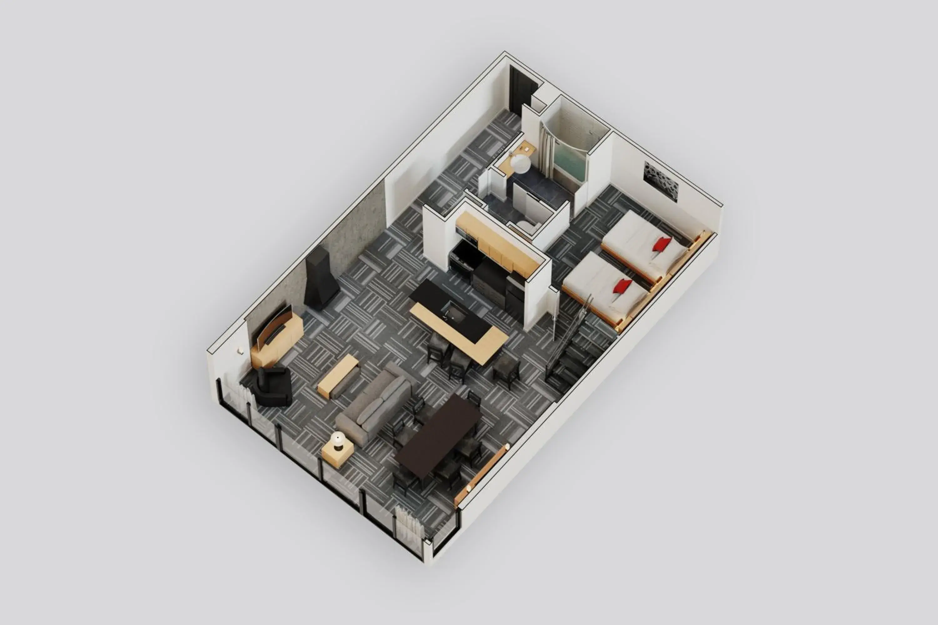 Two-Bedroom Penthouse Suite with One King Bed and Two Twin Beds with Sofa Bed in Delta Hotels by Marriott Mont Sainte-Anne, Resort & Convention Center Two-Bedroom Penthouse Suite with One King Bed and Two Twin Beds with Sofa Bed in Delta Hotels by Marriott Mont Sainte-Anne, Resort & Convention Center