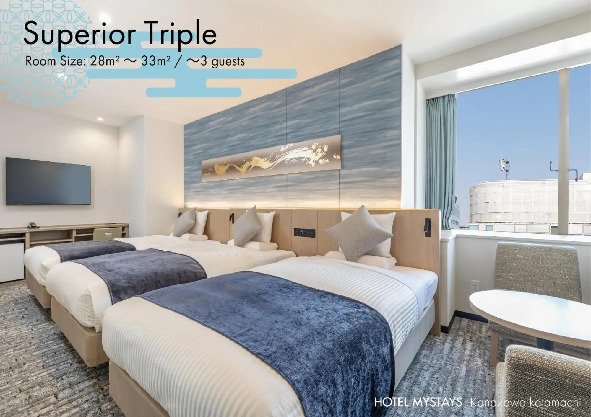 Renewal Superior Triple Room - single occupancy in HOTEL MYSTAYS Kanazawa Katamachi Renewal Superior Triple Room - single occupancy in HOTEL MYSTAYS Kanazawa Katamachi