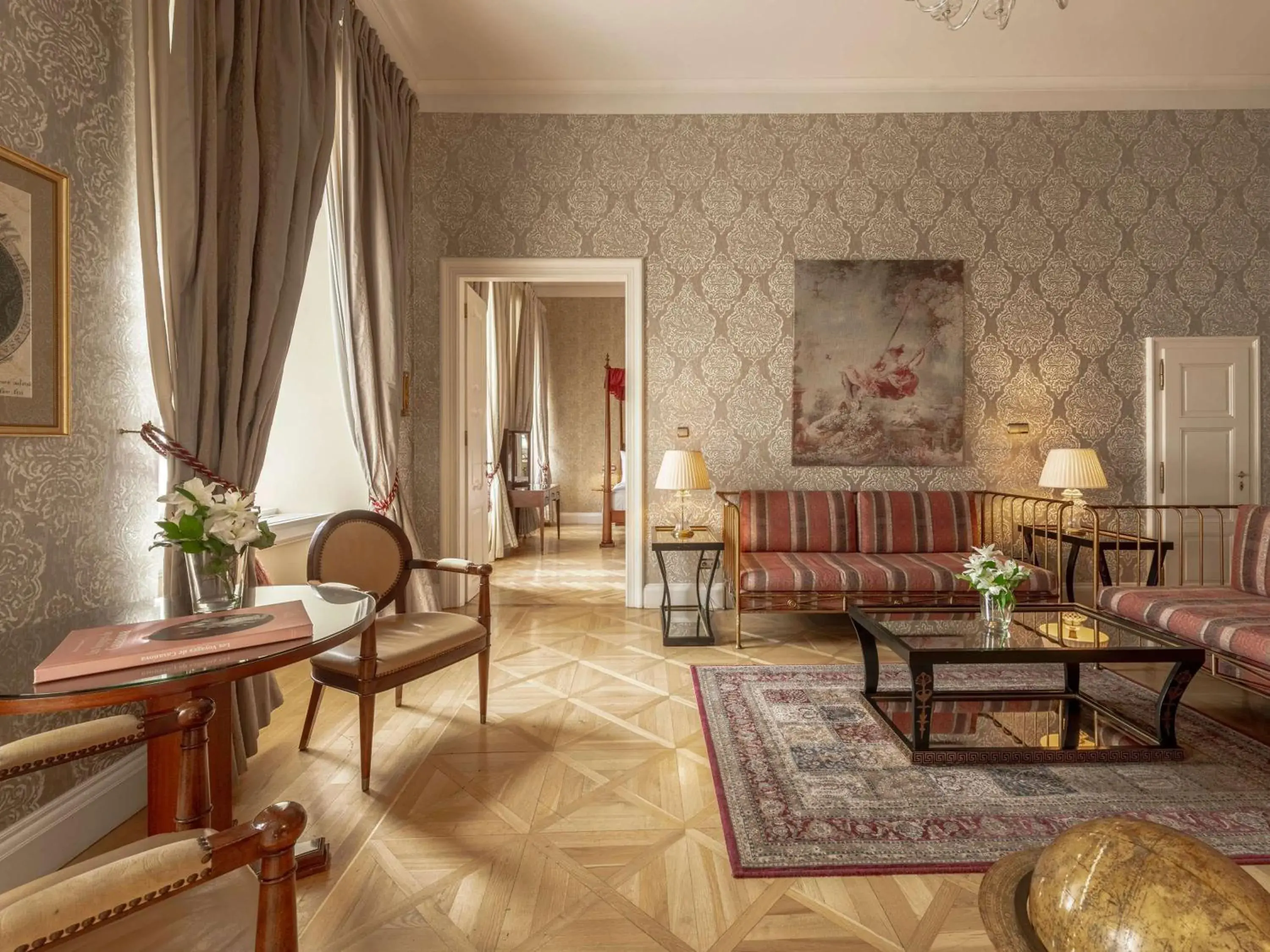Two-Bedroom Casanova King Suite with Two Single Beds and Courtyard View in The Mozart Prague Two-Bedroom Casanova King Suite with Two Single Beds and Courtyard View in The Mozart Prague
