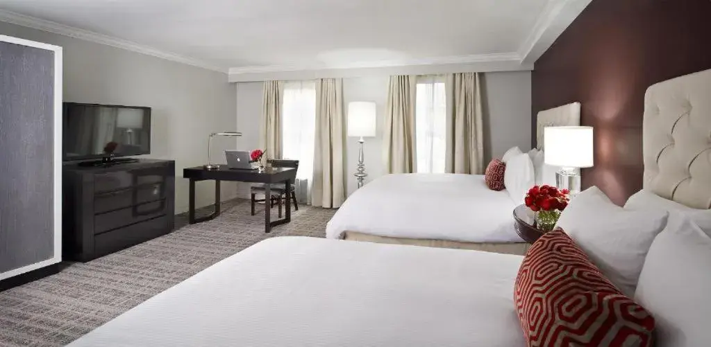 Queen Room with Two Queen Beds - Mobility/Hearing Accessible with Roll-In Shower in The Graham Georgetown Queen Room with Two Queen Beds - Mobility/Hearing Accessible with Roll-In Shower in The Graham Georgetown