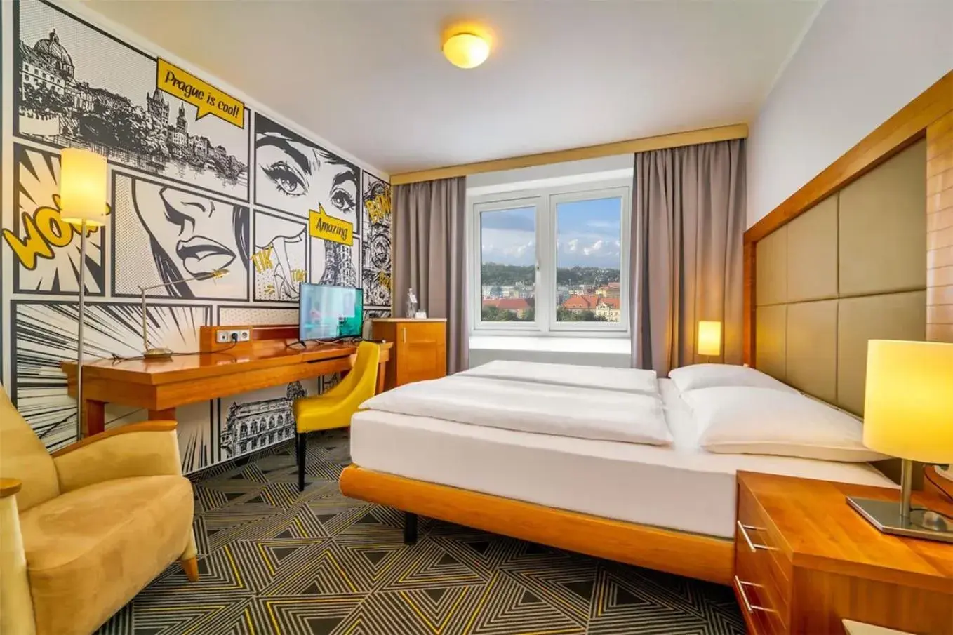 Superior Double with City View in Hotel Uno Prague Superior Double with City View in Hotel Uno Prague