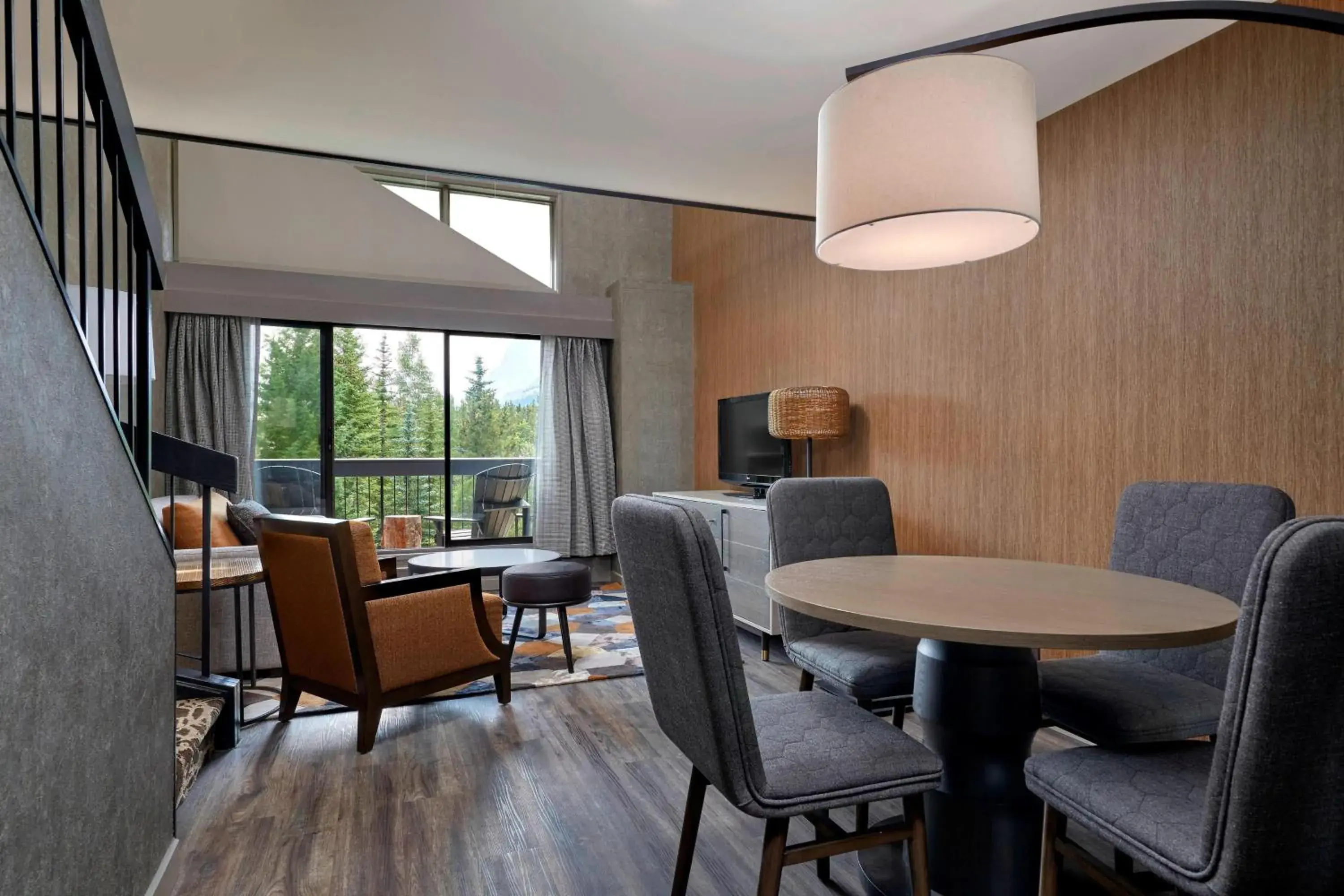 Loft Room with Two Queen Beds and Sofa bed with Balcony in Kananaskis Mountain Lodge, Autograph Collection Loft Room with Two Queen Beds and Sofa bed with Balcony in Kananaskis Mountain Lodge, Autograph Collection