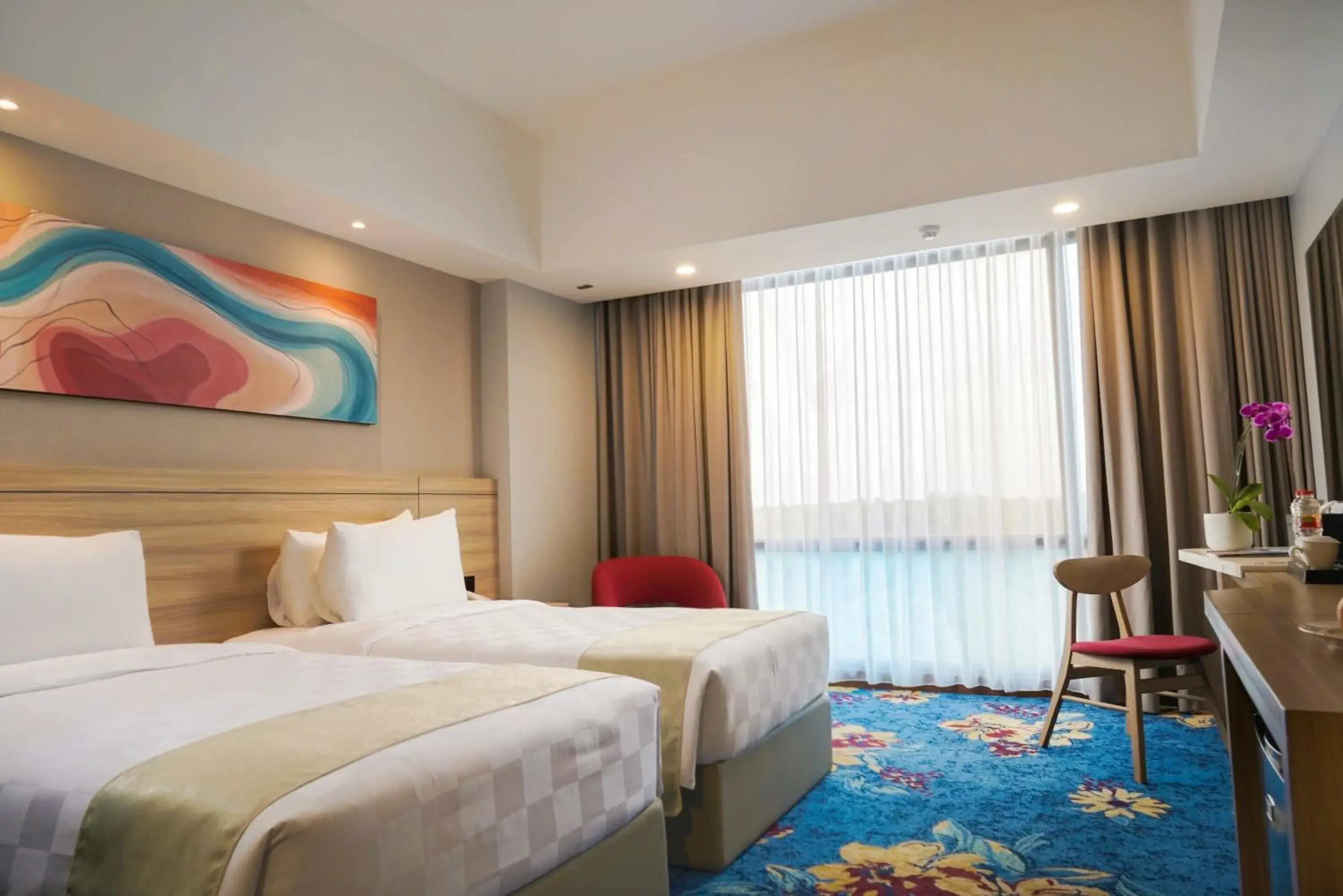 Deluxe Twin Room in Hotel Metland Smara Kertajati Deluxe Twin Room in Hotel Metland Smara Kertajati