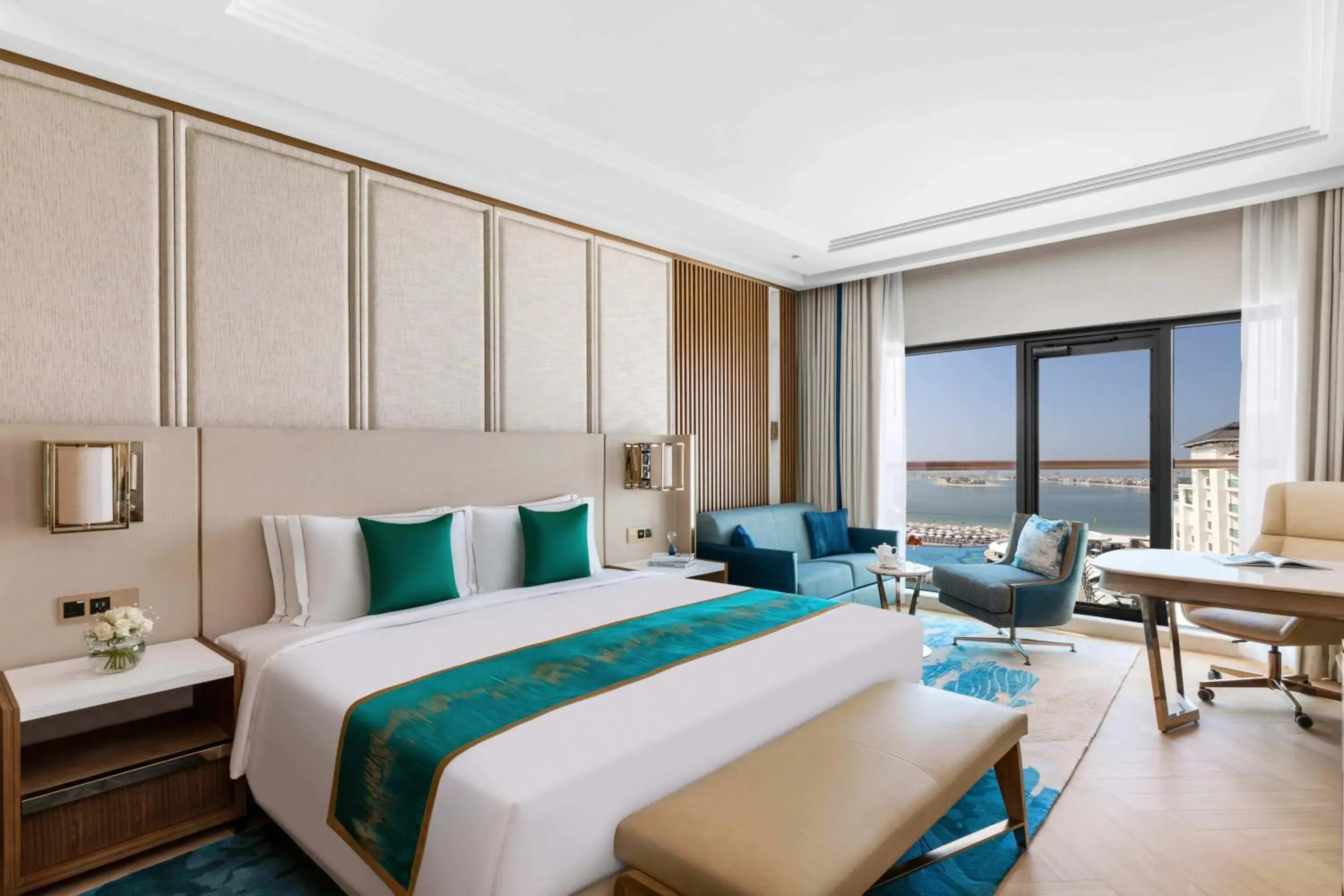 Exotica Palm Sea View Room King Bed with Club Lounge - Afternoon High Tea and Evening Cocktail Hours in Taj Exotica Resort & Spa, The Palm, Dubai Exotica Palm Sea View Room King Bed with Club Lounge - Afternoon High Tea and Evening Cocktail Hours in Taj Exotica Resort & Spa, The Palm, Dubai