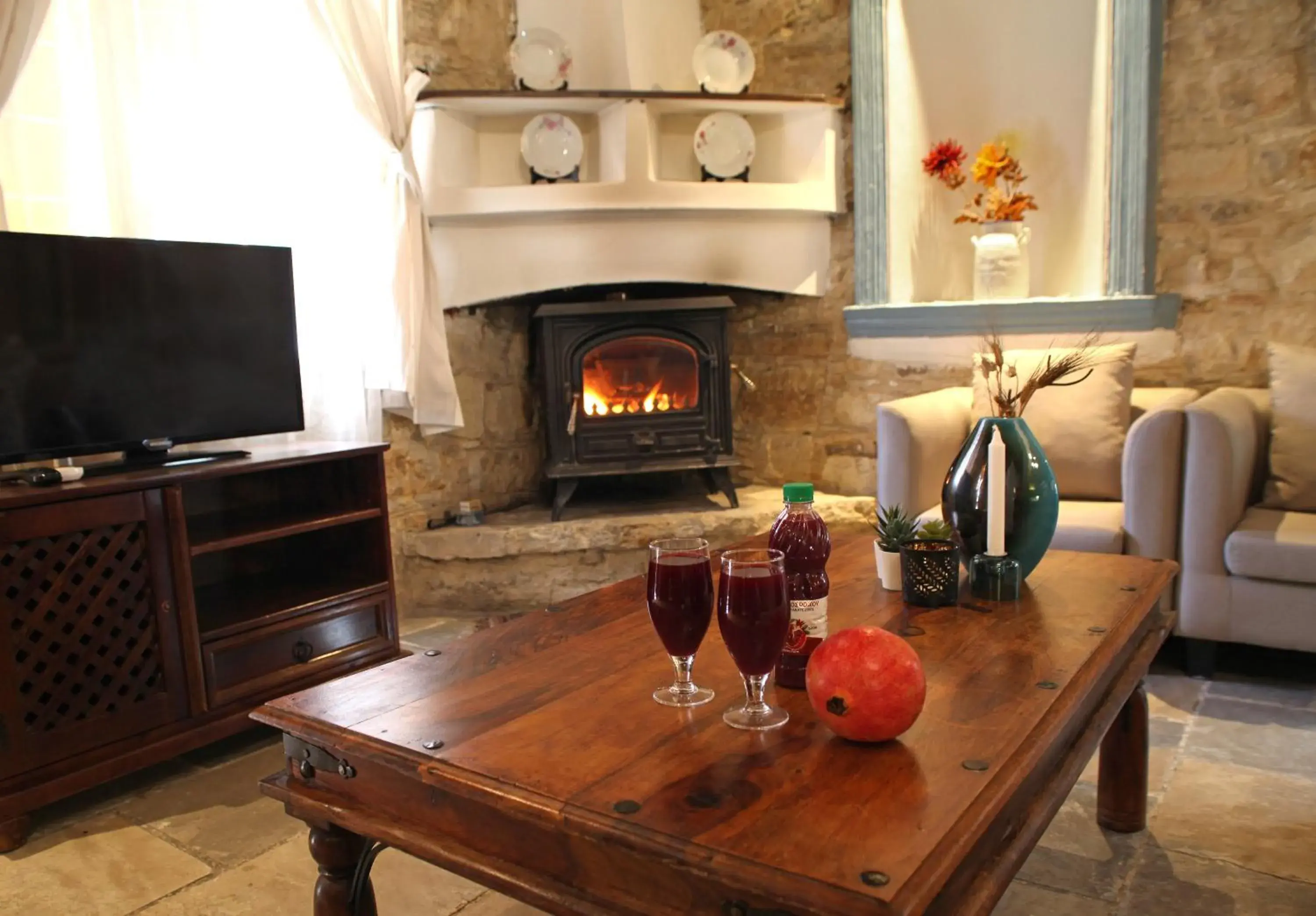 Double Studio with Fireplace in Agrovino Lofou Double Studio with Fireplace in Agrovino Lofou