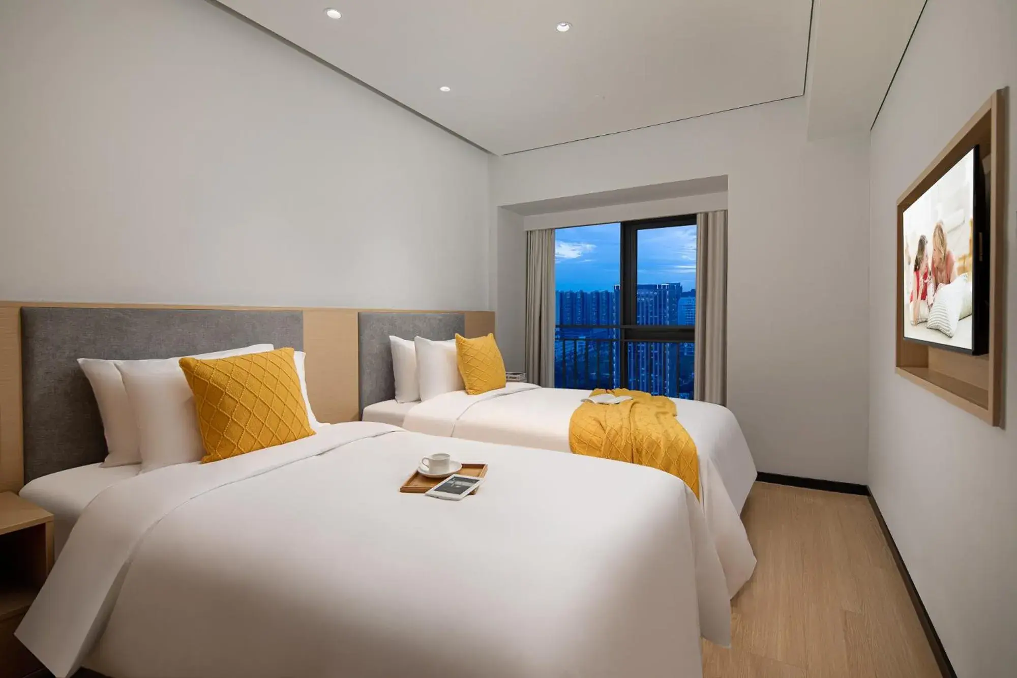 One-Bedroom Deluxe Twin in Citadines Gaoxin Chengdu One-Bedroom Deluxe Twin in Citadines Gaoxin Chengdu