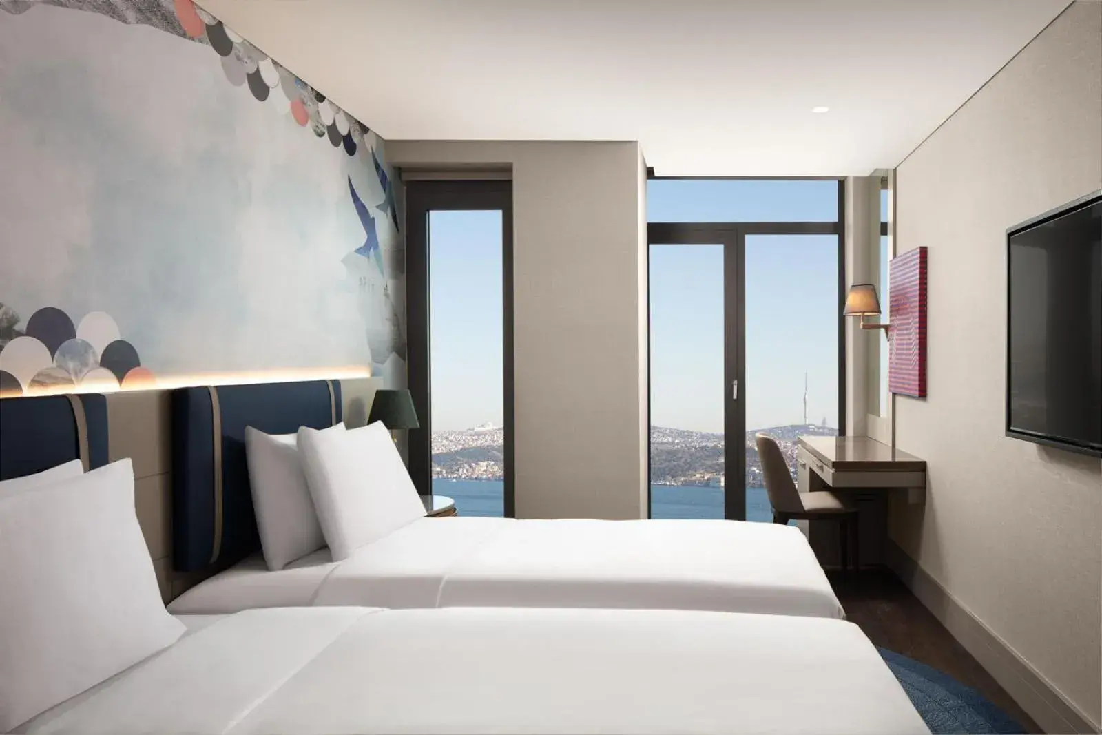 Deluxe Twin Room with Bosphorus View in Avantgarde Hotel Taksim Square Deluxe Twin Room with Bosphorus View in Avantgarde Hotel Taksim Square