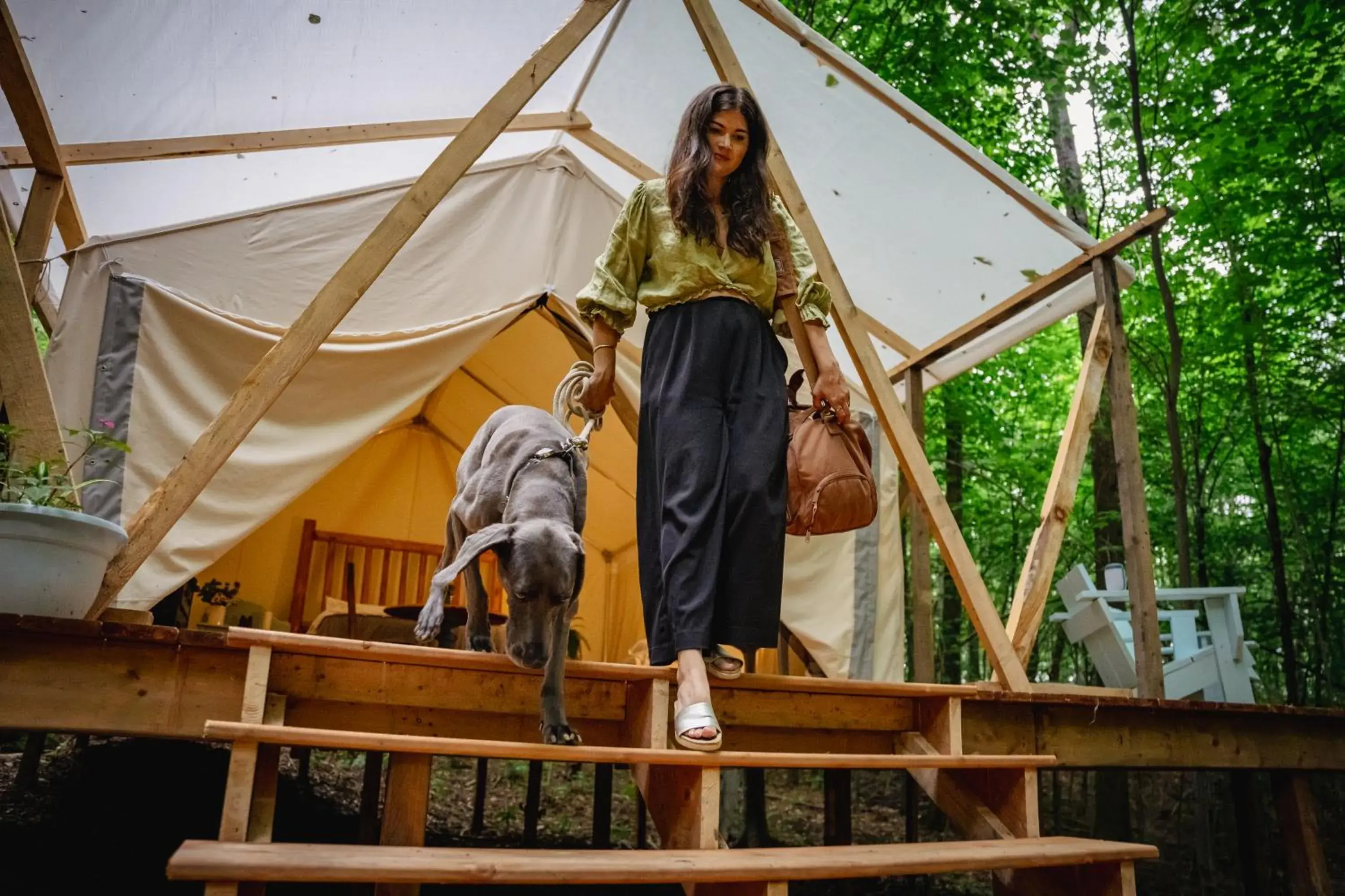 Tent in Station Chene rouge Tent in Station Chene rouge