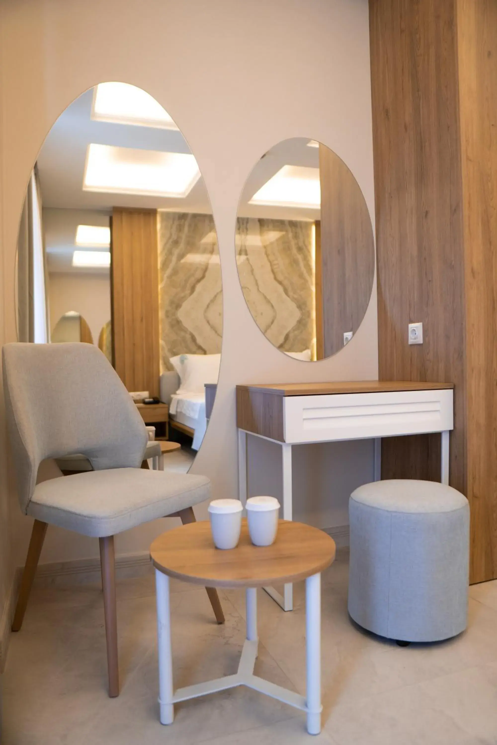 Deluxe Double Room with Side Sea View in Rammos Hotel Bodrum - Special Class Deluxe Double Room with Side Sea View in Rammos Hotel Bodrum - Special Class