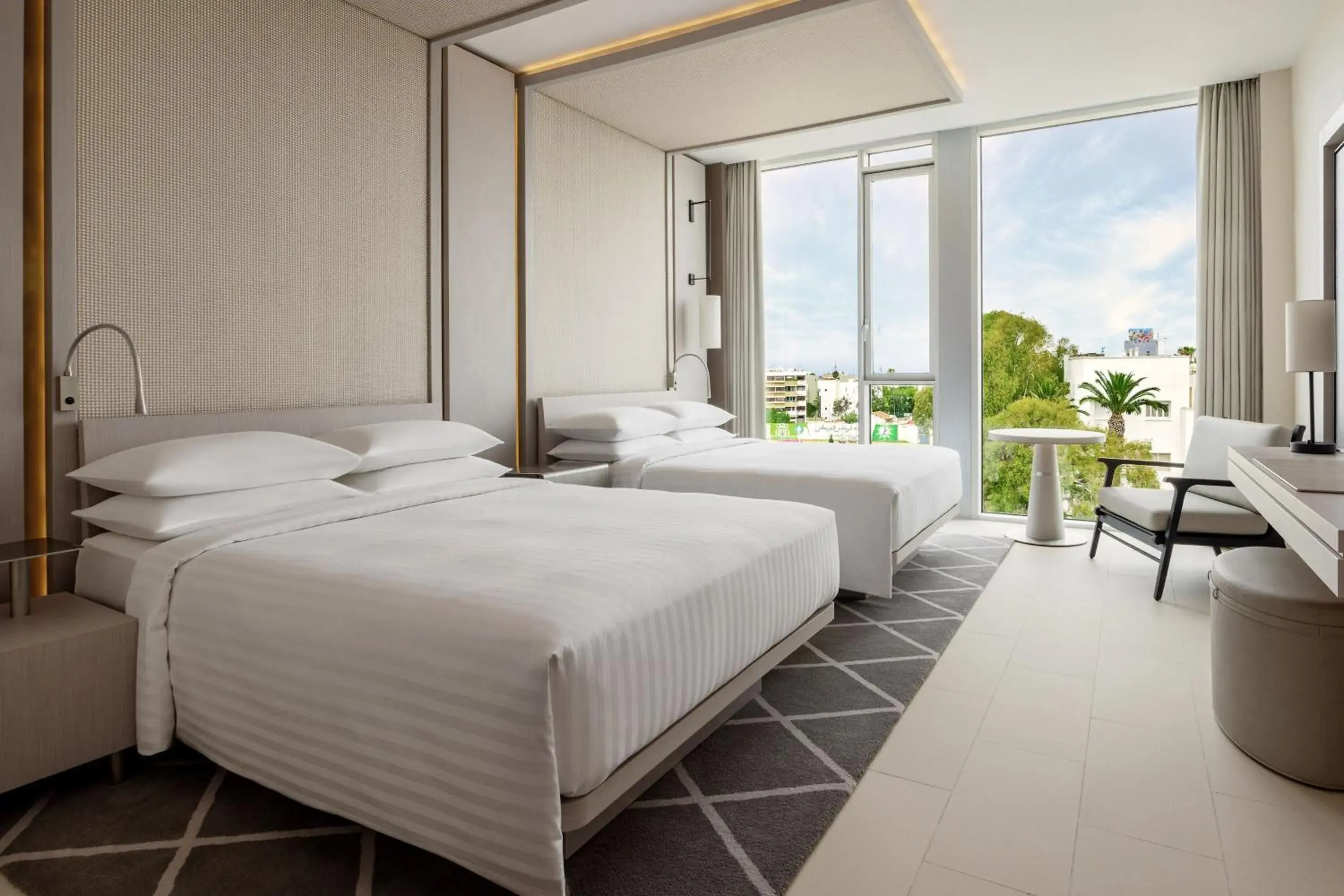 Standard Twin Room with City View in Rabat Marriott Hotel Standard Twin Room with City View in Rabat Marriott Hotel