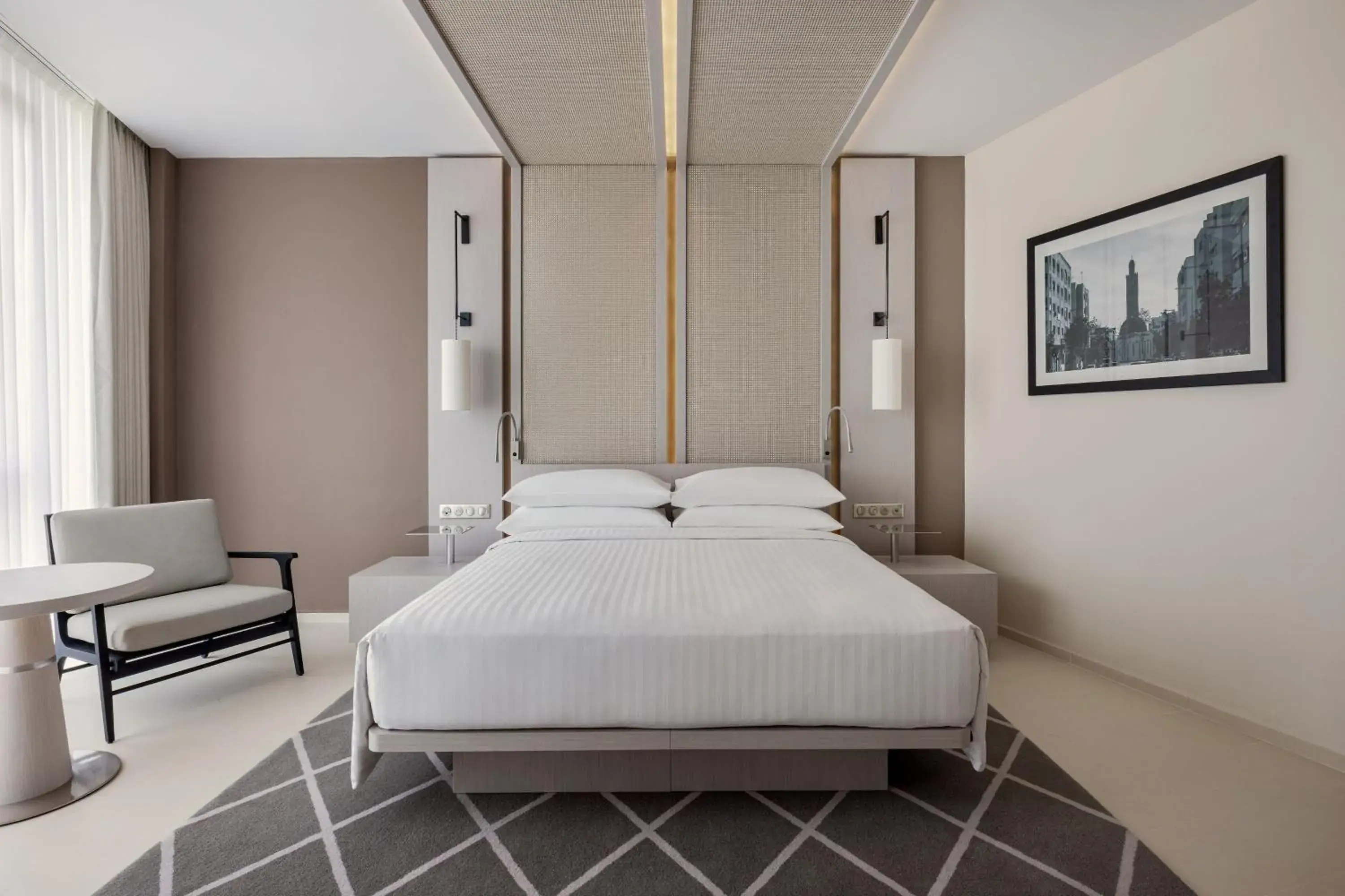 Deluxe King Room with Pool View in Rabat Marriott Hotel Deluxe King Room with Pool View in Rabat Marriott Hotel