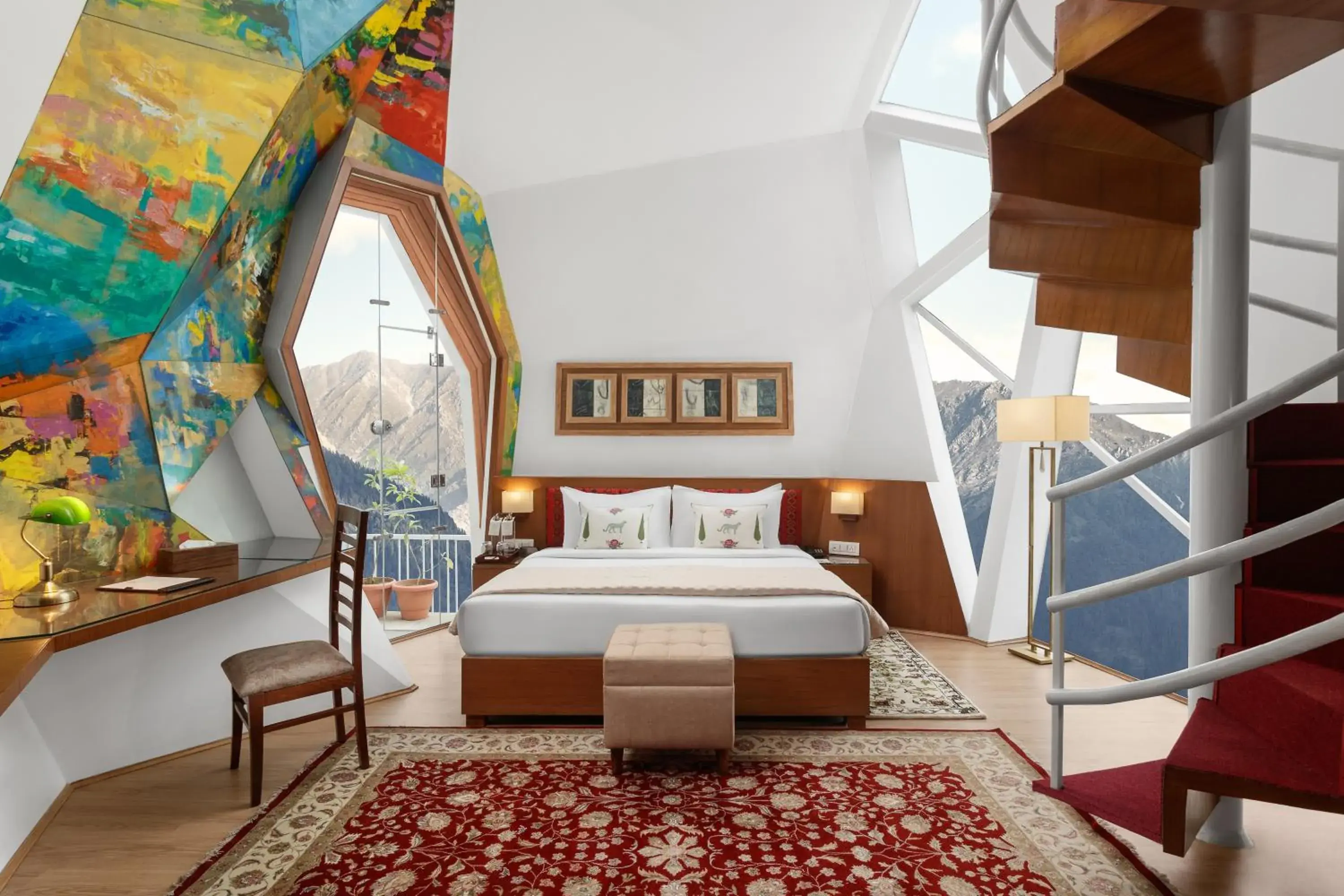 Deluxe Double Room (2 Adults + 1 Child) in Tree of Life Eila Art Hotel, Manali Deluxe Double Room (2 Adults + 1 Child) in Tree of Life Eila Art Hotel, Manali