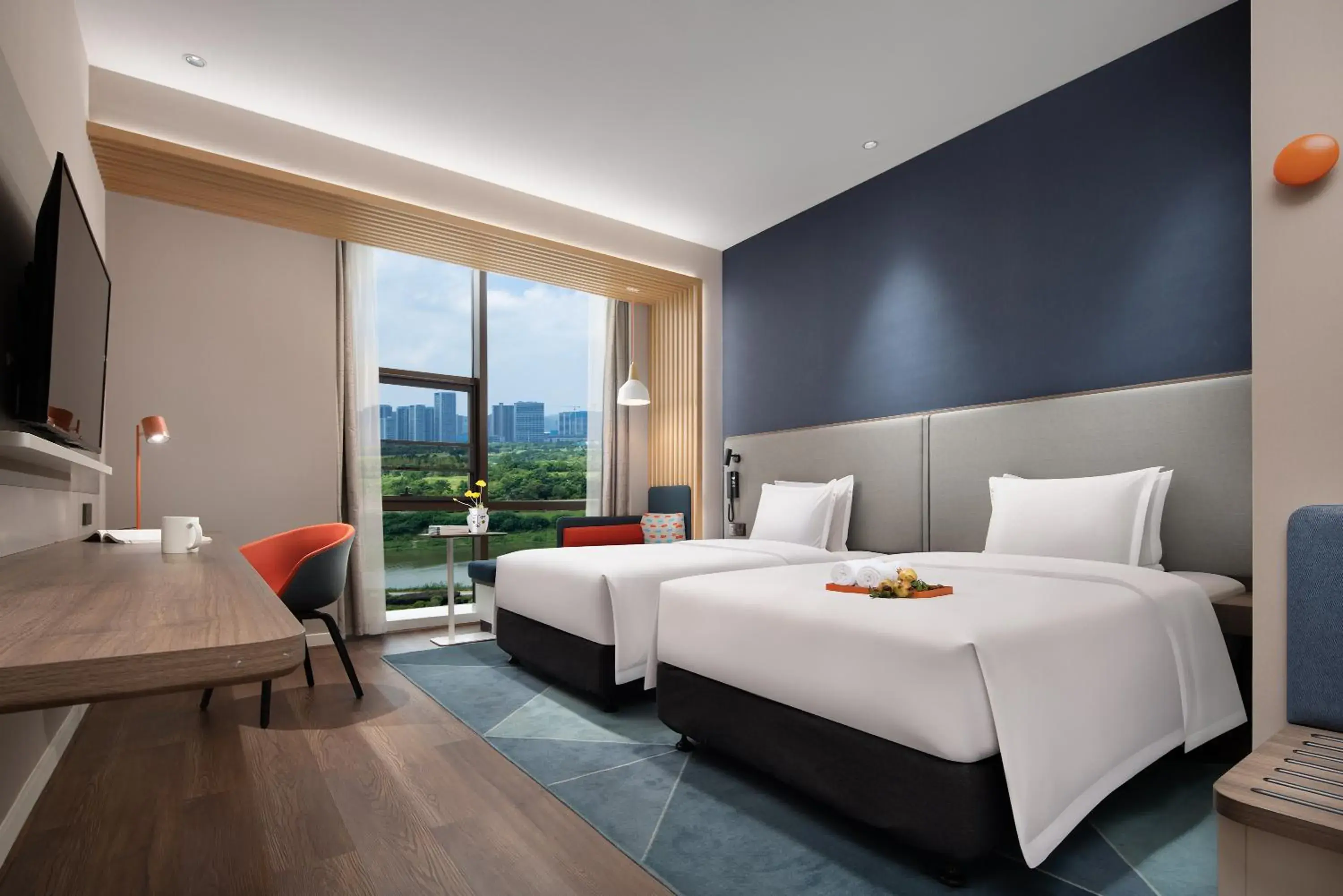 Standard Twin Room with River View in Holiday Inn Express Changsha University Tech City by IHG Standard Twin Room with River View in Holiday Inn Express Changsha University Tech City by IHG