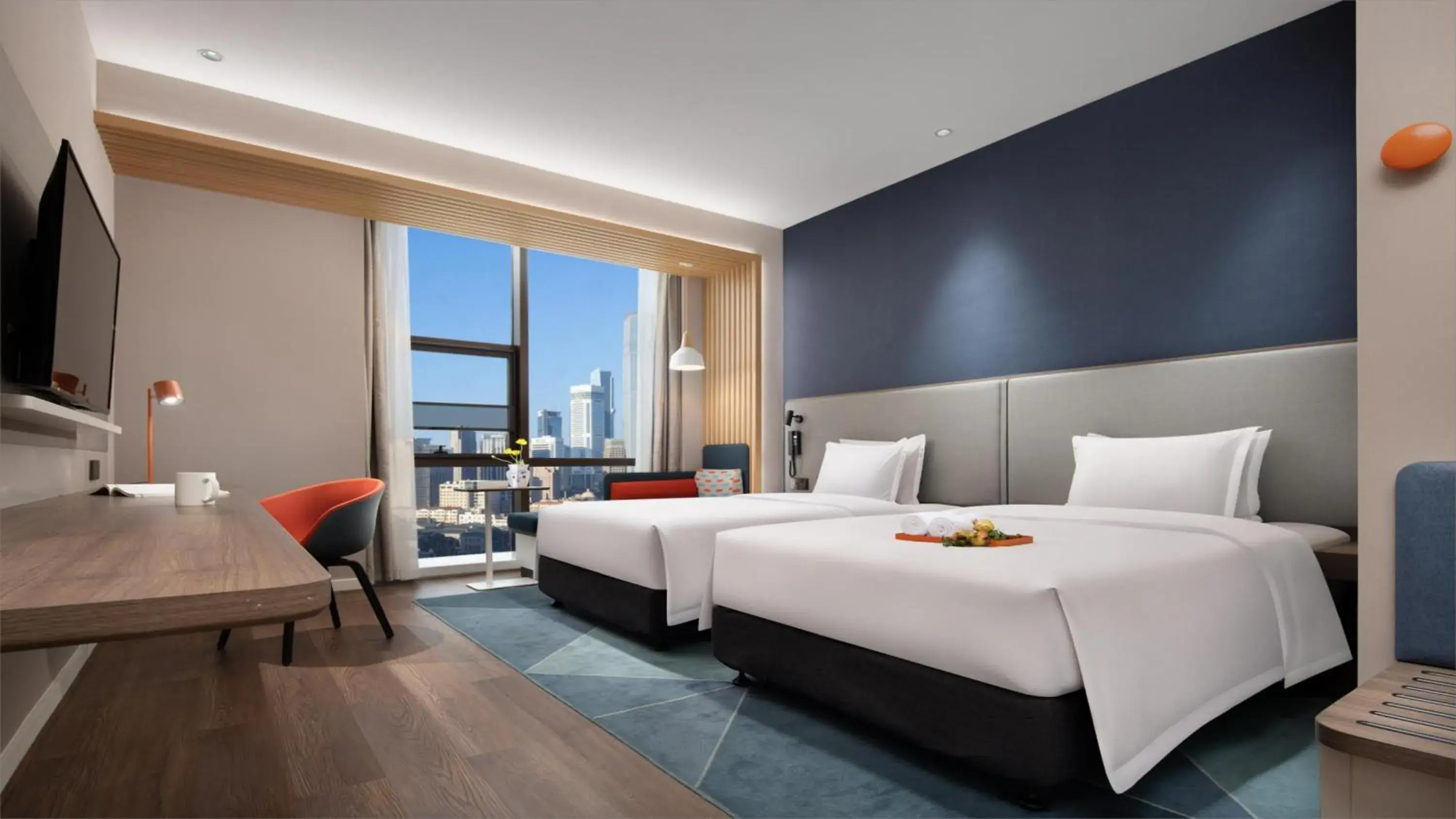 Standard Twin Room with City View in Holiday Inn Express Changsha University Tech City by IHG Standard Twin Room with City View in Holiday Inn Express Changsha University Tech City by IHG