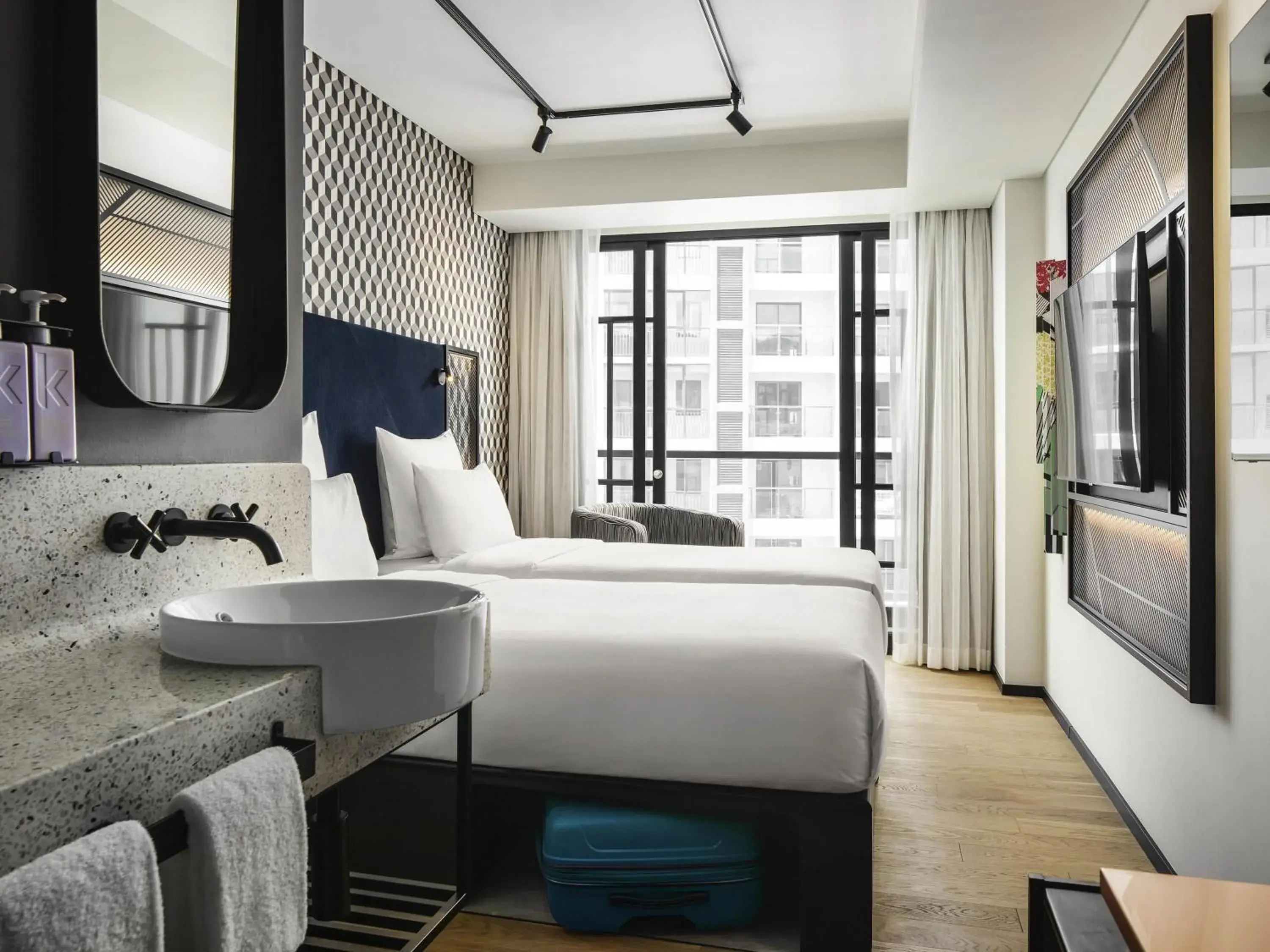 TRIBE Comfort Twin with Balcony in TRIBE Phnom Penh Post Office TRIBE Comfort Twin with Balcony in TRIBE Phnom Penh Post Office