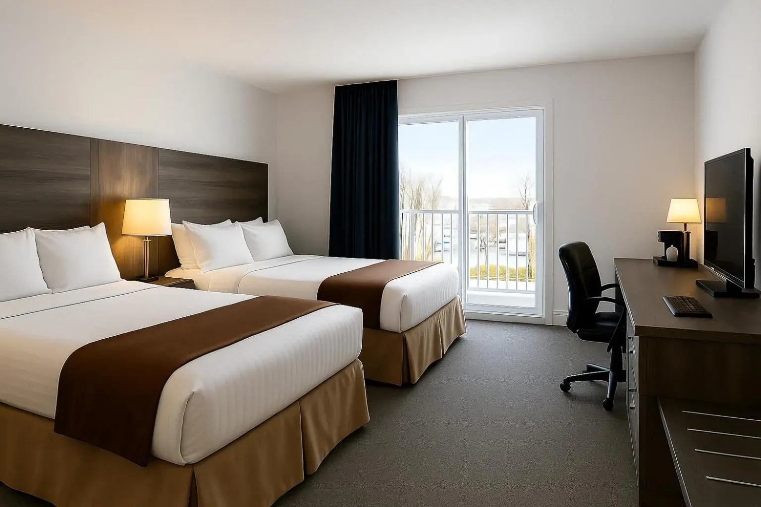 Queen Room with Two Queen Beds in Hotel de la Rive Queen Room with Two Queen Beds in Hotel de la Rive