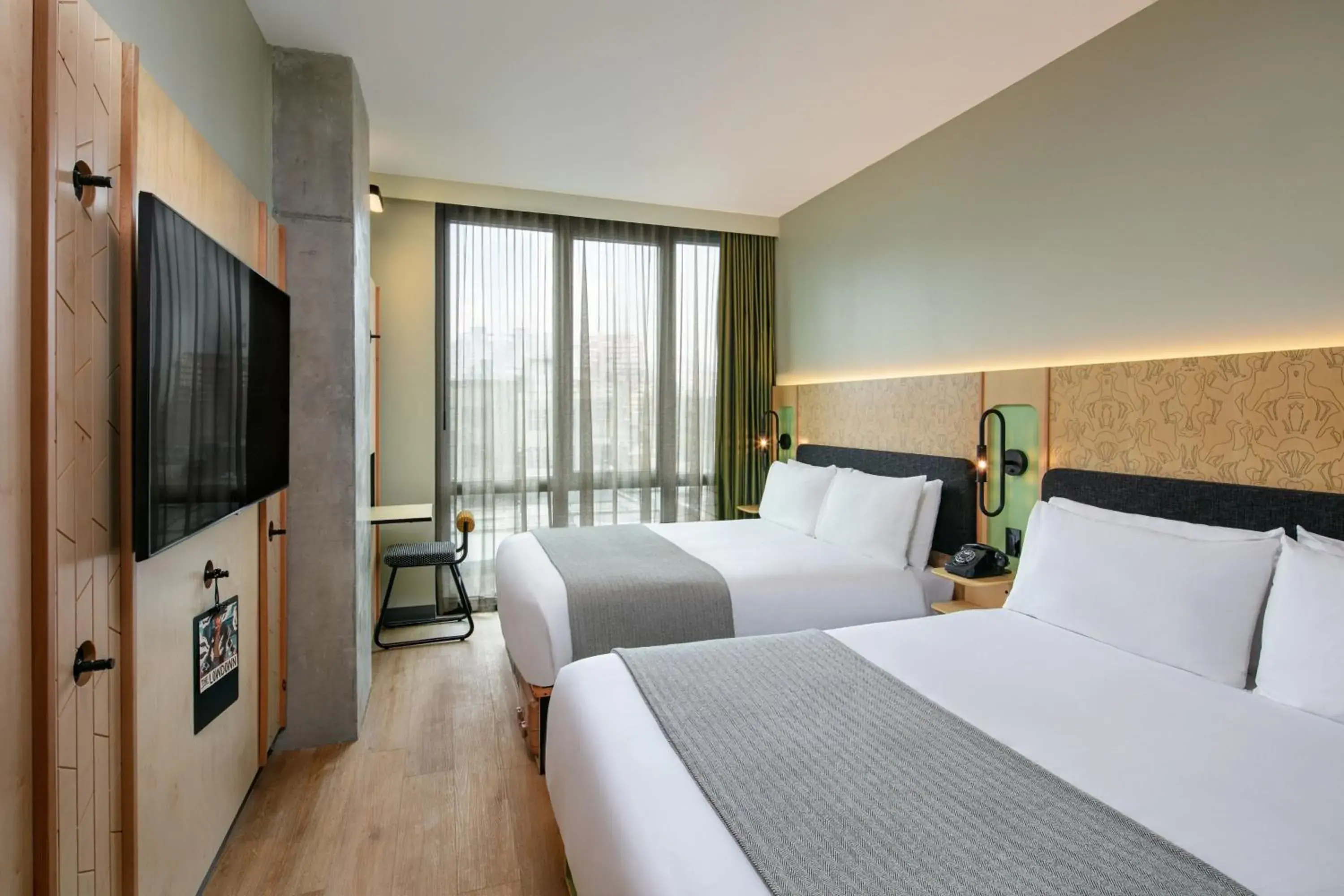 Queen Room with Two Queen Beds - High Floor in Moxy Brooklyn Williamsburg Queen Room with Two Queen Beds - High Floor in Moxy Brooklyn Williamsburg