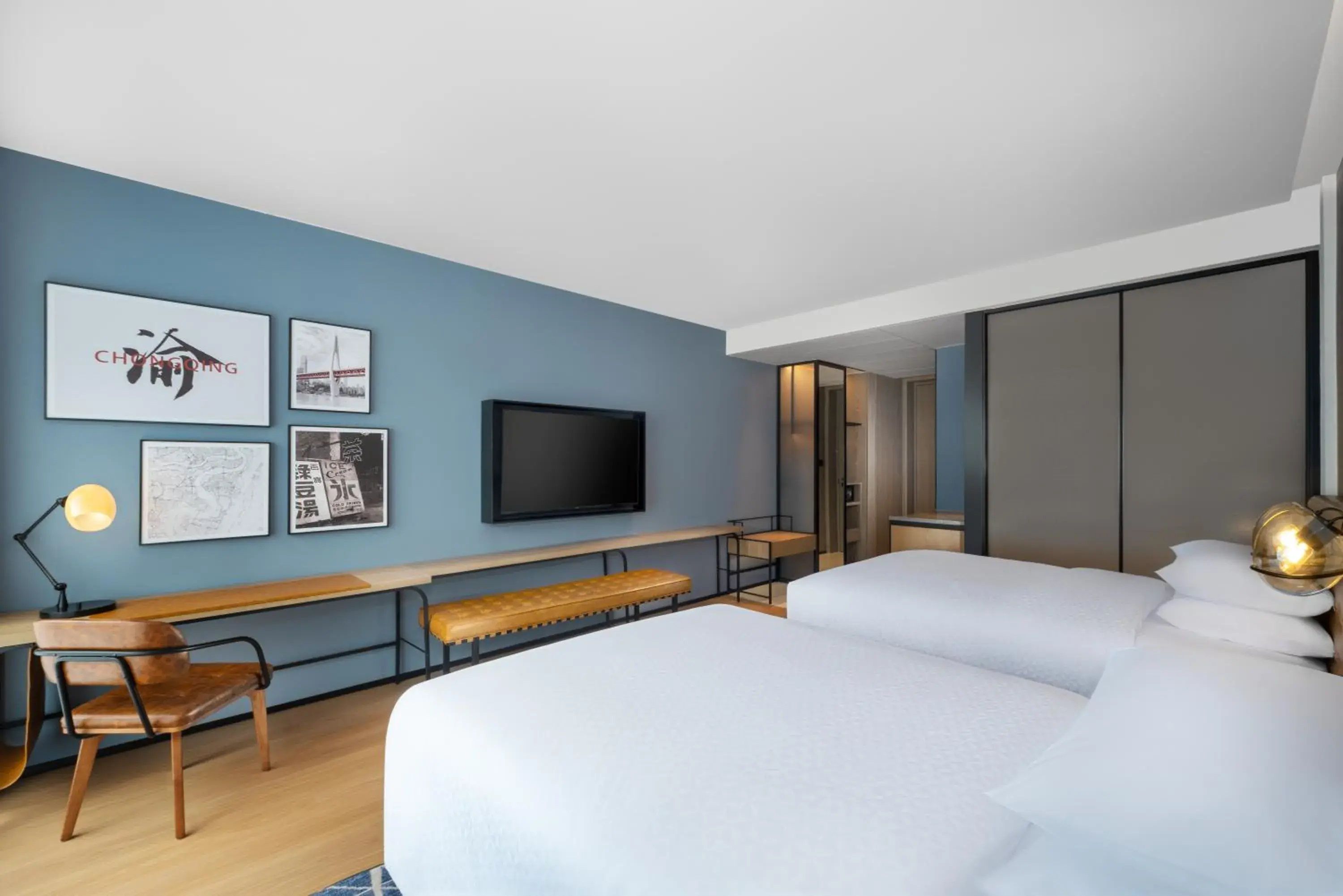 Premium Twin Room with Balcony and City View in Four Points by Sheraton Chongqing, Yongchuan Premium Twin Room with Balcony and City View in Four Points by Sheraton Chongqing, Yongchuan