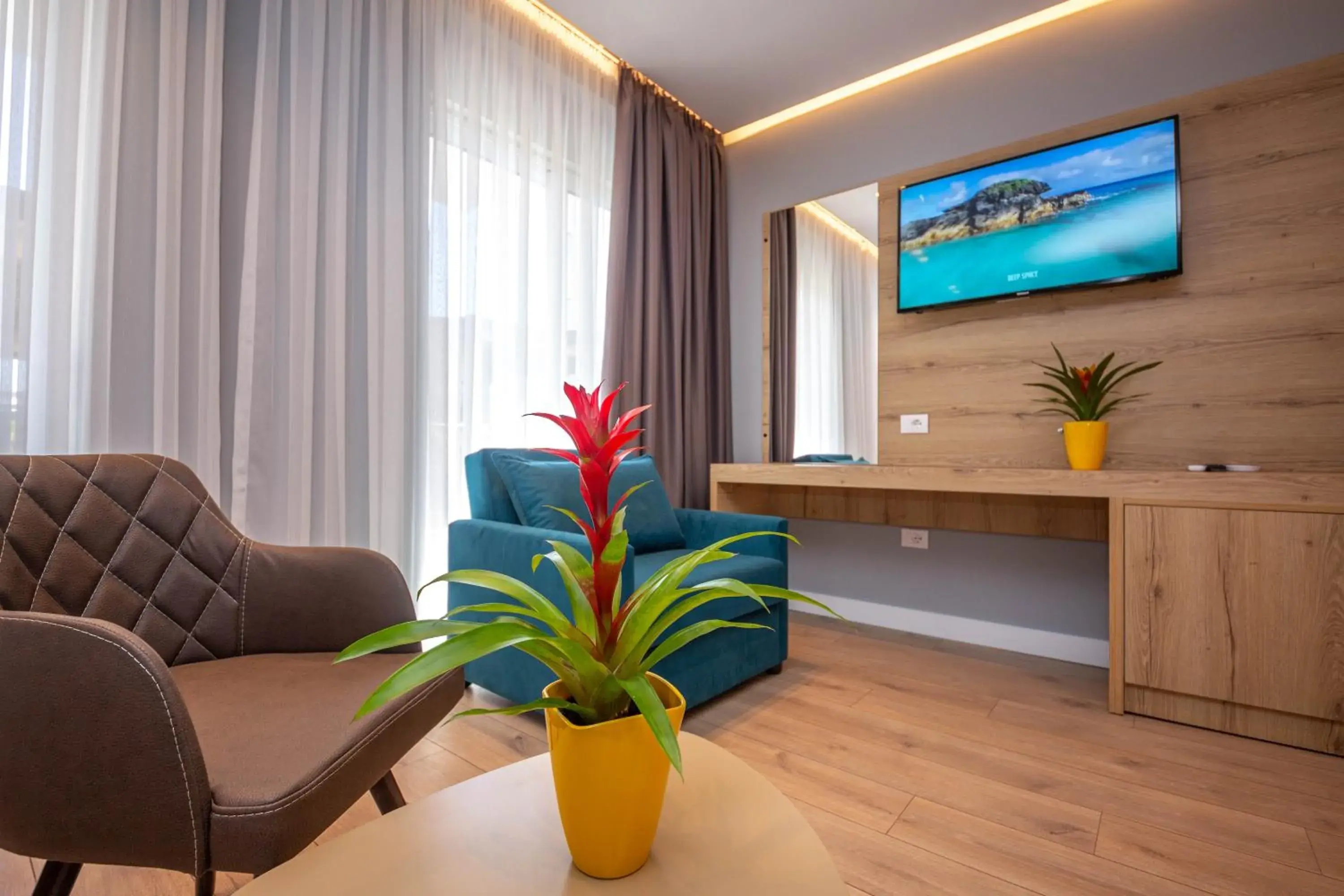 Junior Suite with Balcony and Side Sea View in Azure Inn Hotel Junior Suite with Balcony and Side Sea View in Azure Inn Hotel